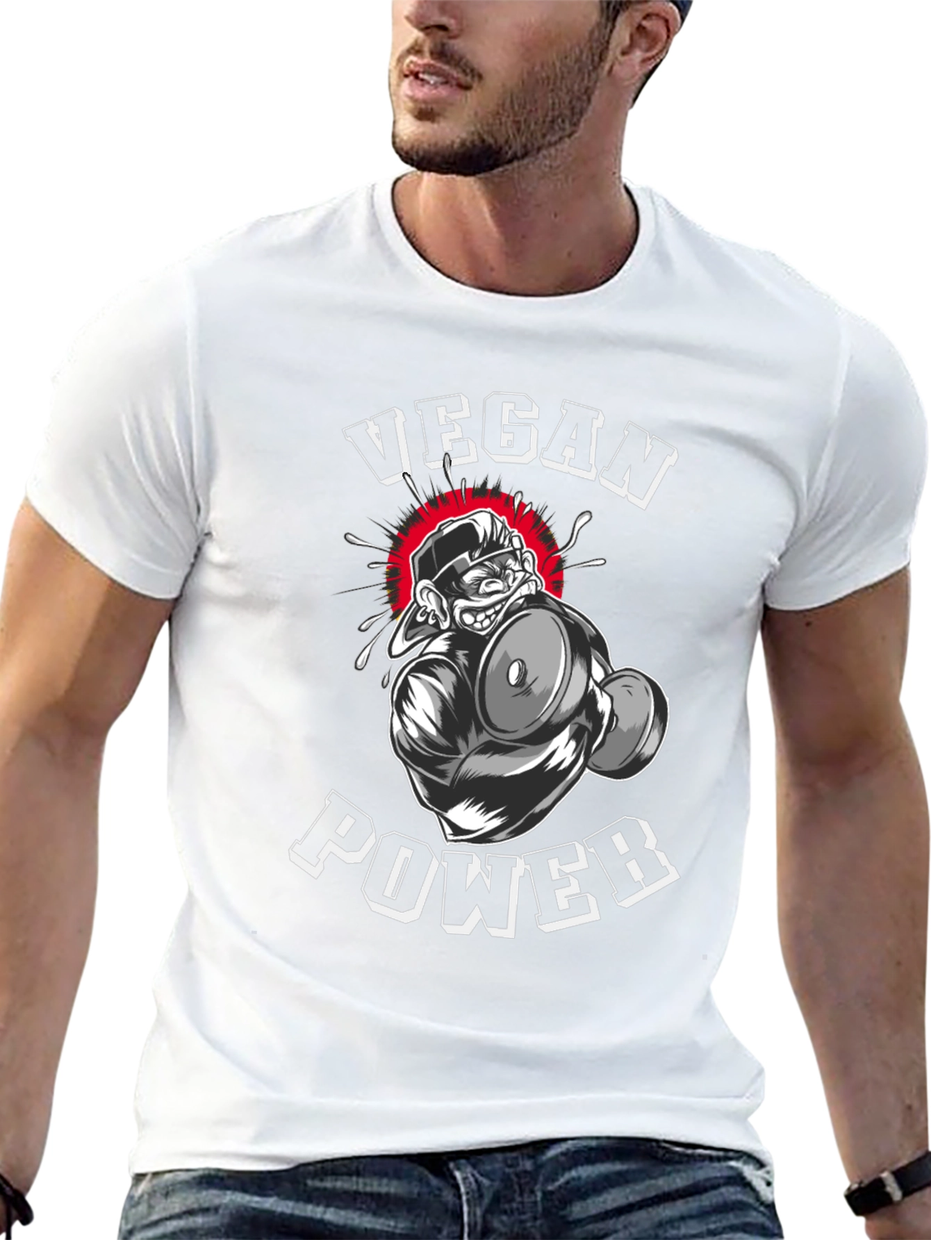 Vegan Power T-Shirt - Gorilla Gym Design