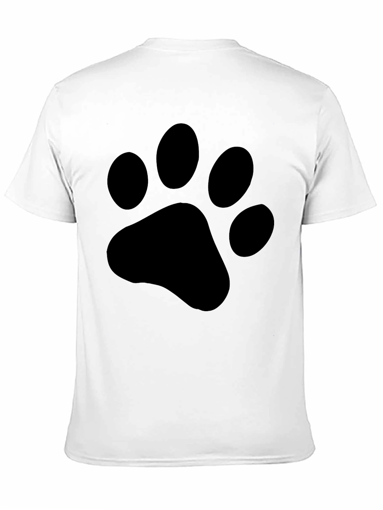 Black Paw Print T-Shirt - Casual Style