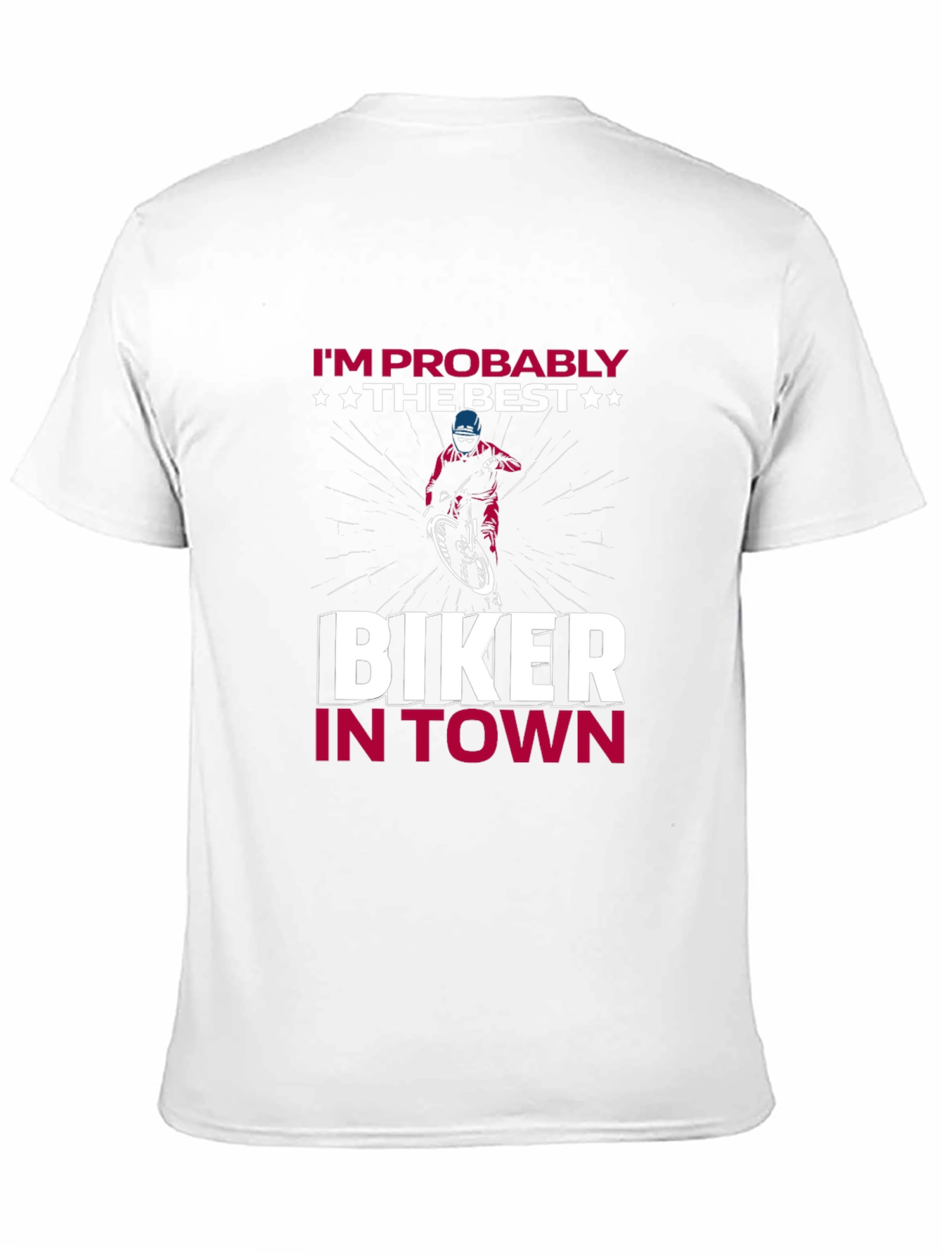 Biker in Town Graphic T-Shirt