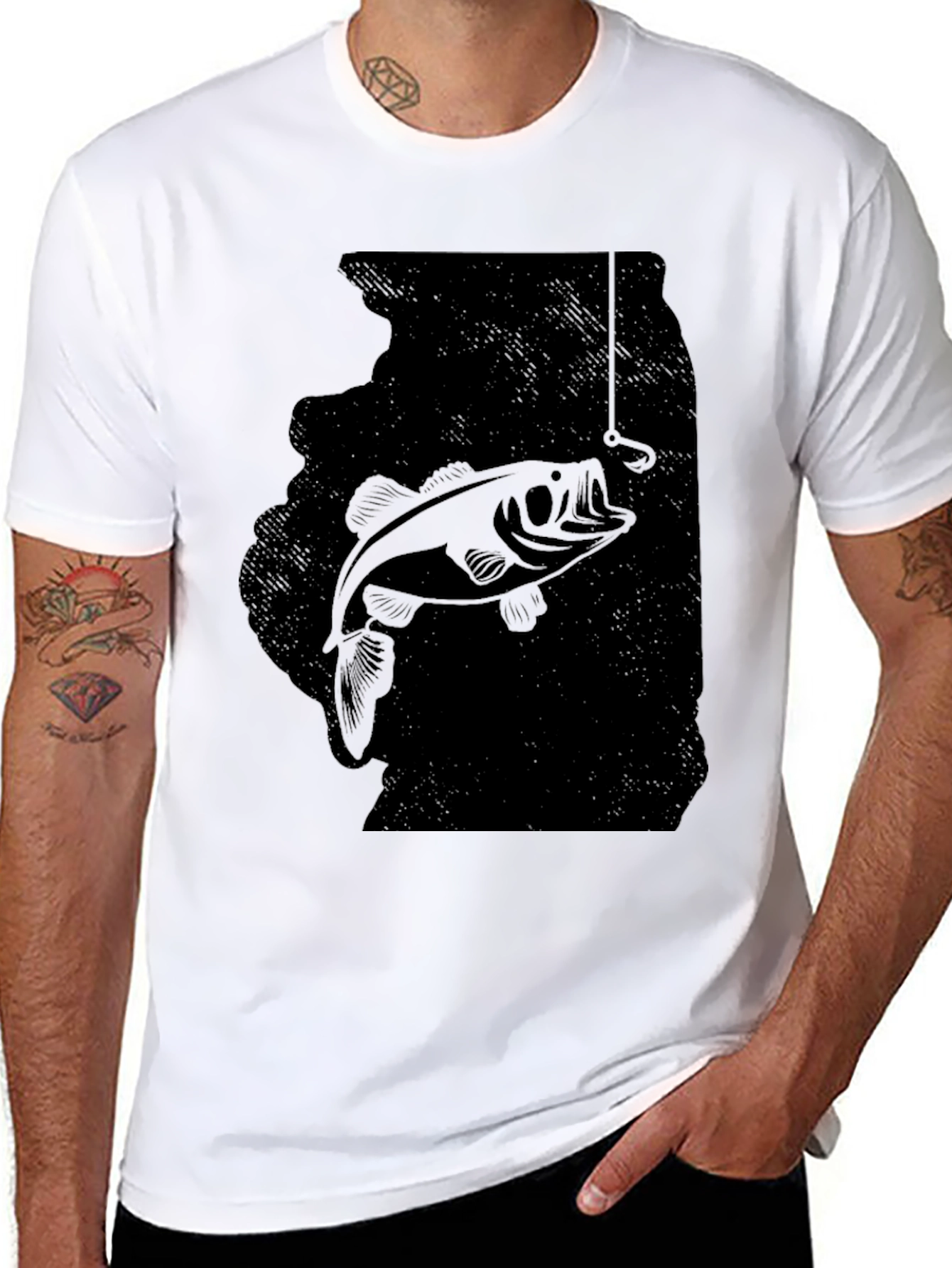 Fishing Graphic Tee - Bass Catch Design