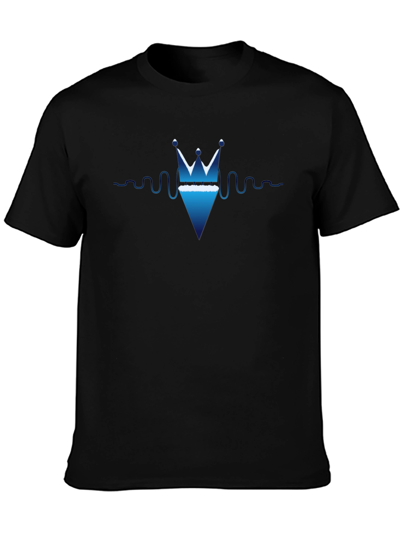 Crown Diamond Graphic T-Shirt - Stylish Black Tee