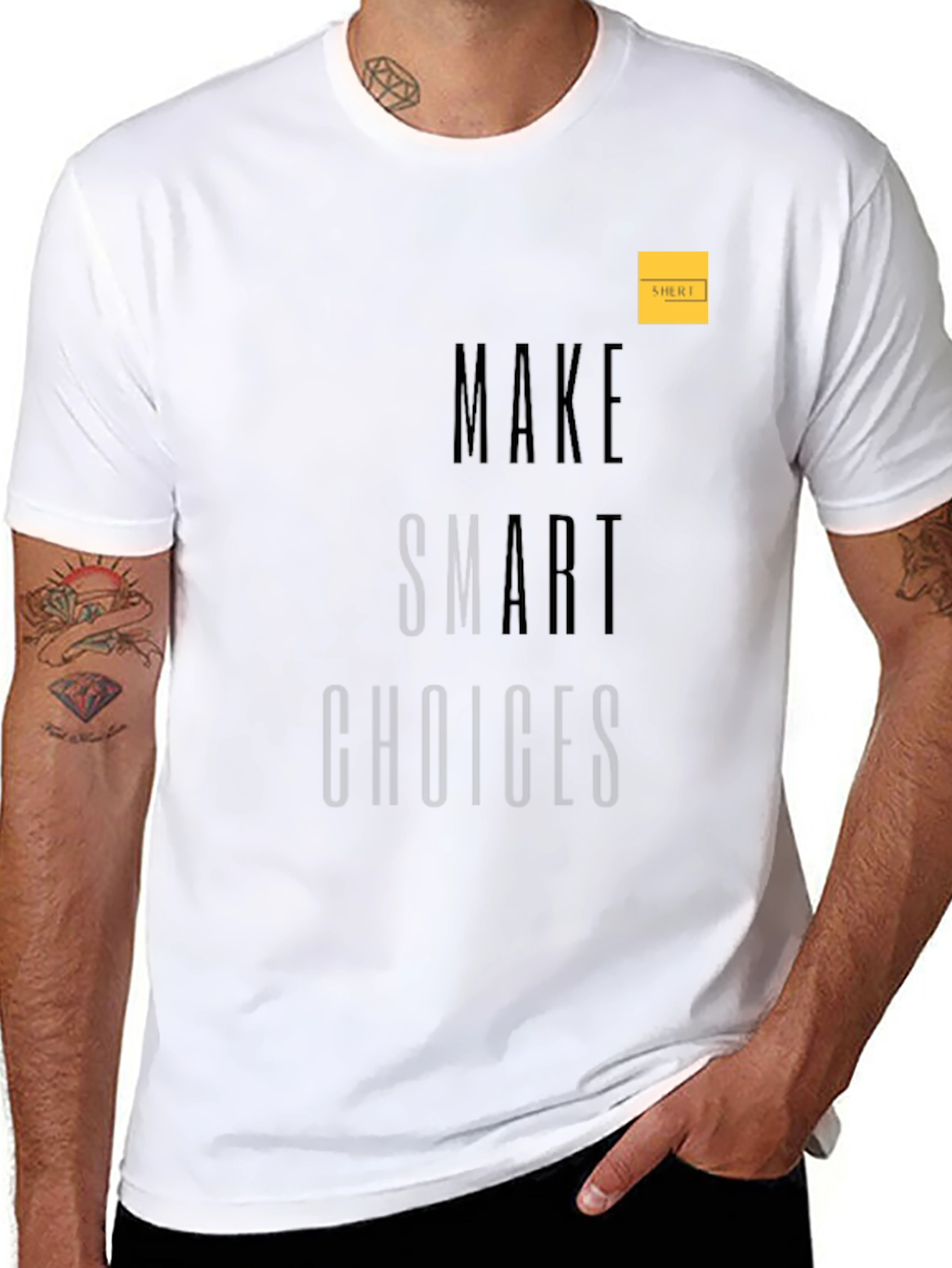 Make Smart Choices Black Graphic Tee