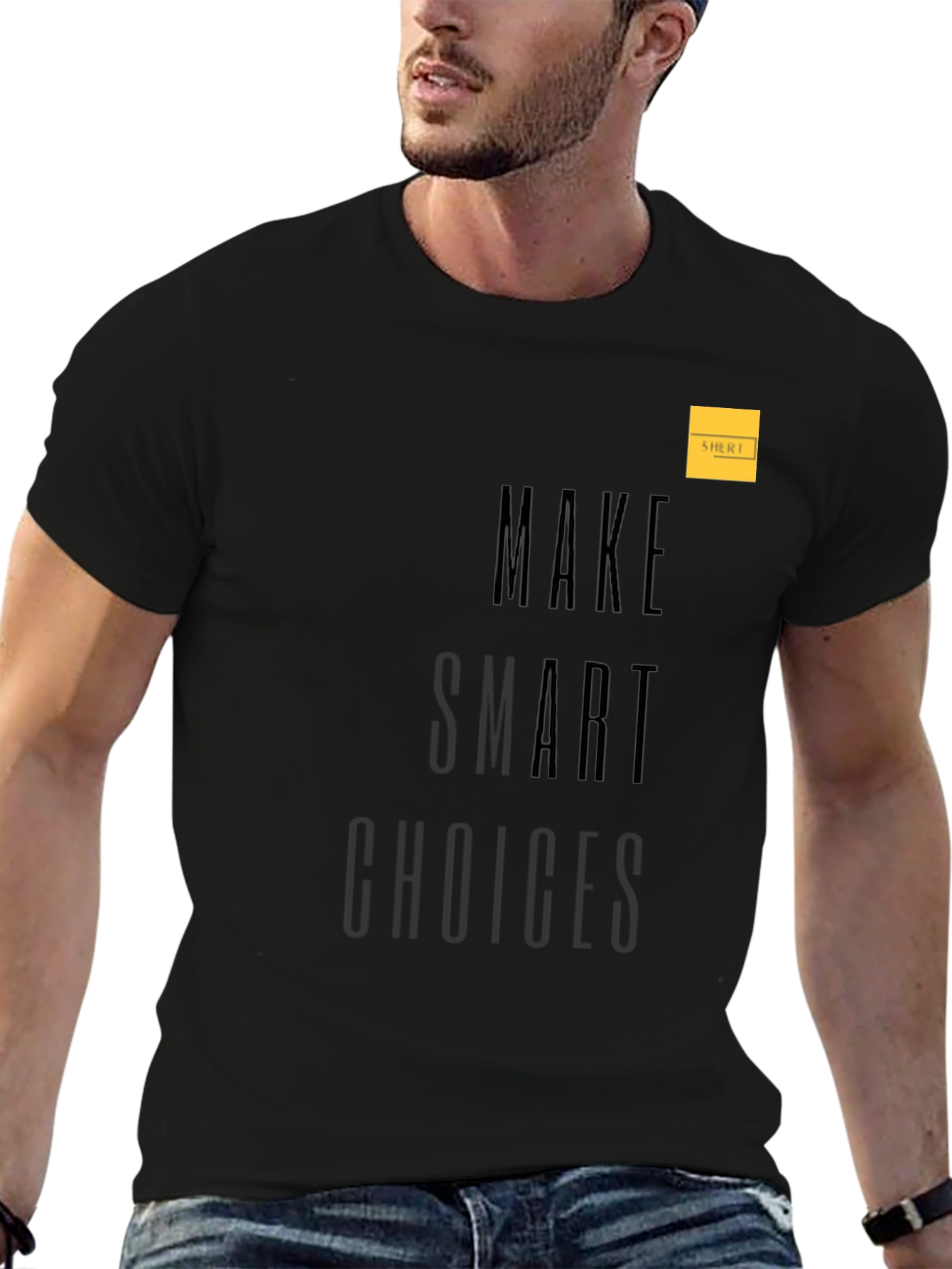 Make Smart Choices Black Graphic Tee