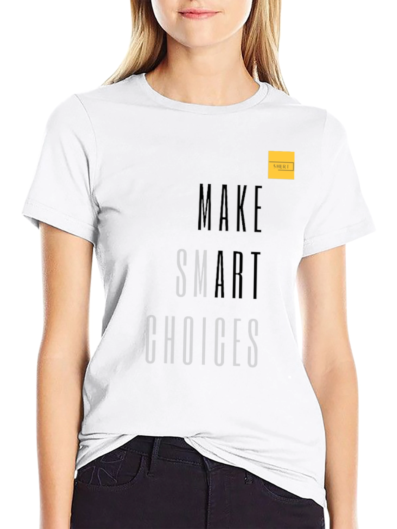 Make Smart Choices Black Graphic Tee