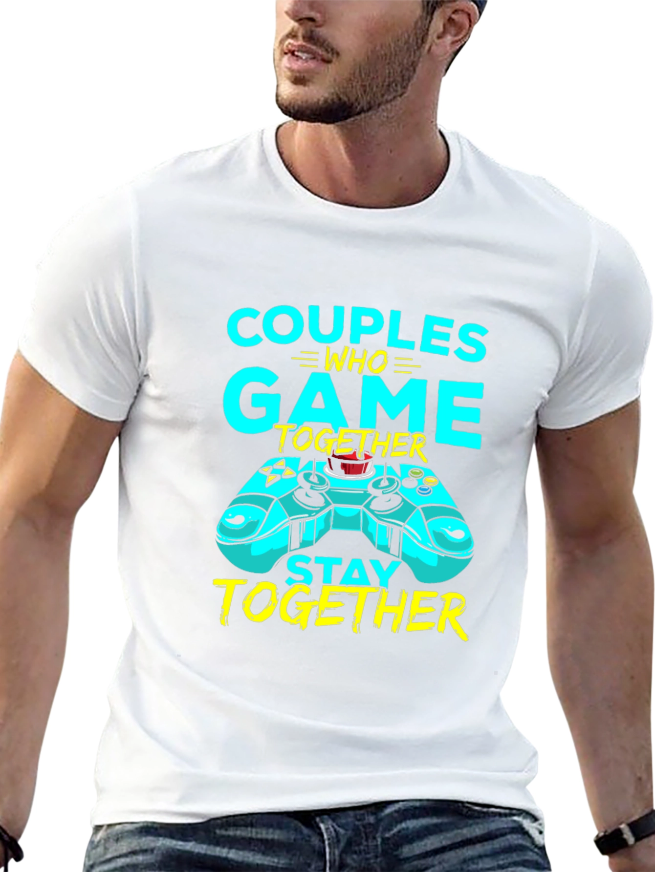 Couples Who Game Together Stay Together Black T-Shirt