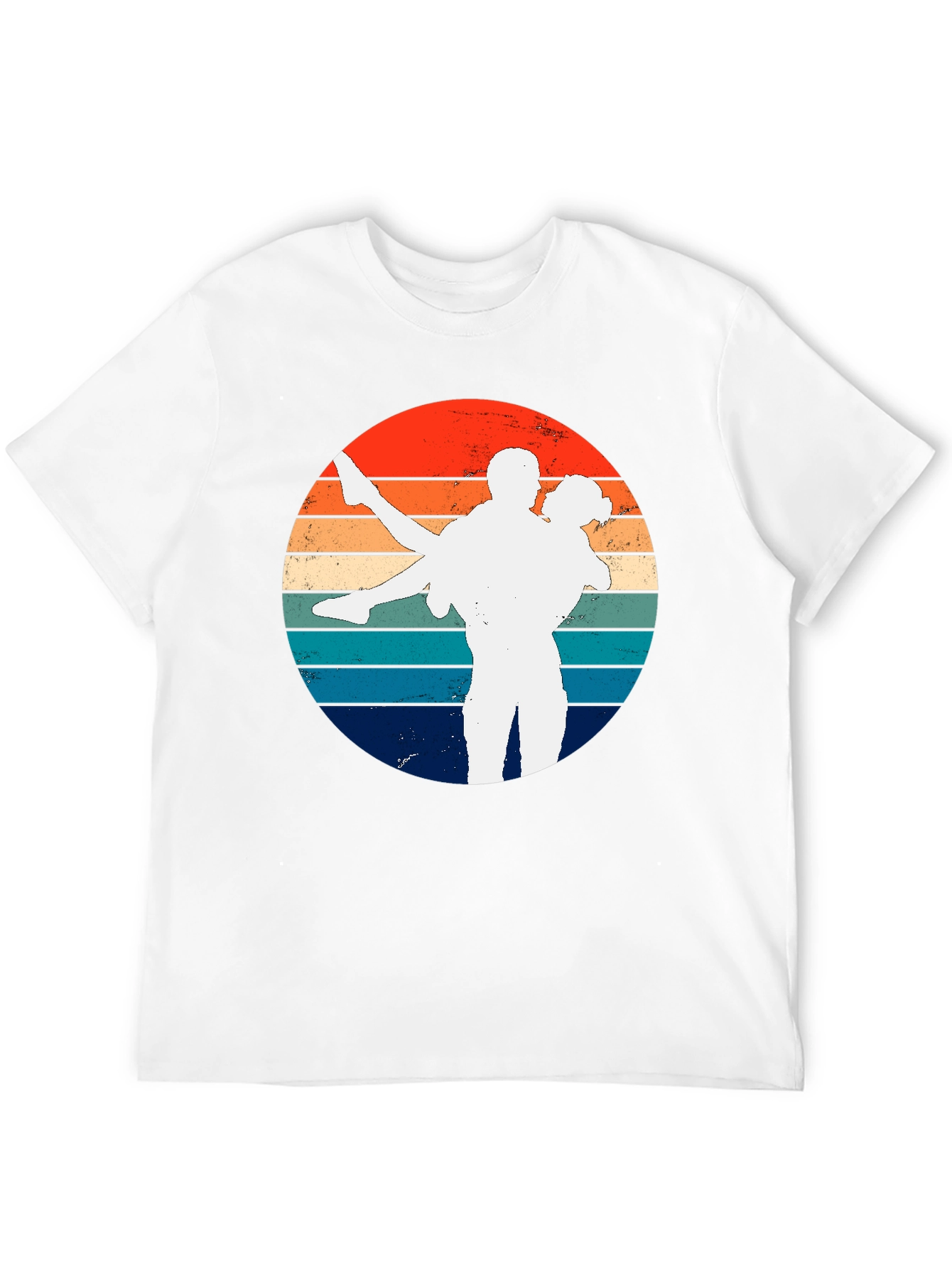 Retro Sunset Couple Dancing Graphic Tee