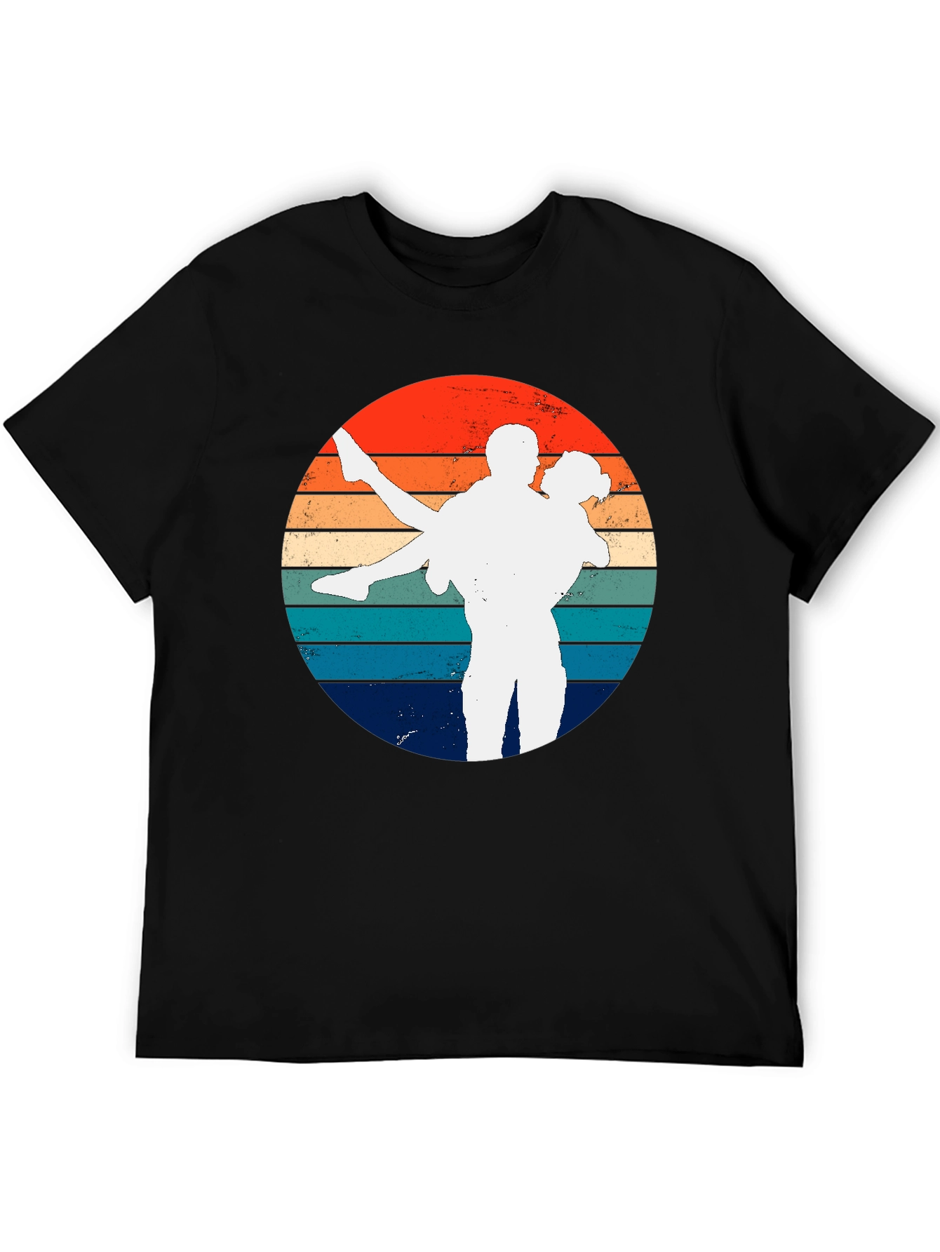 Retro Sunset Couple Dancing Graphic Tee