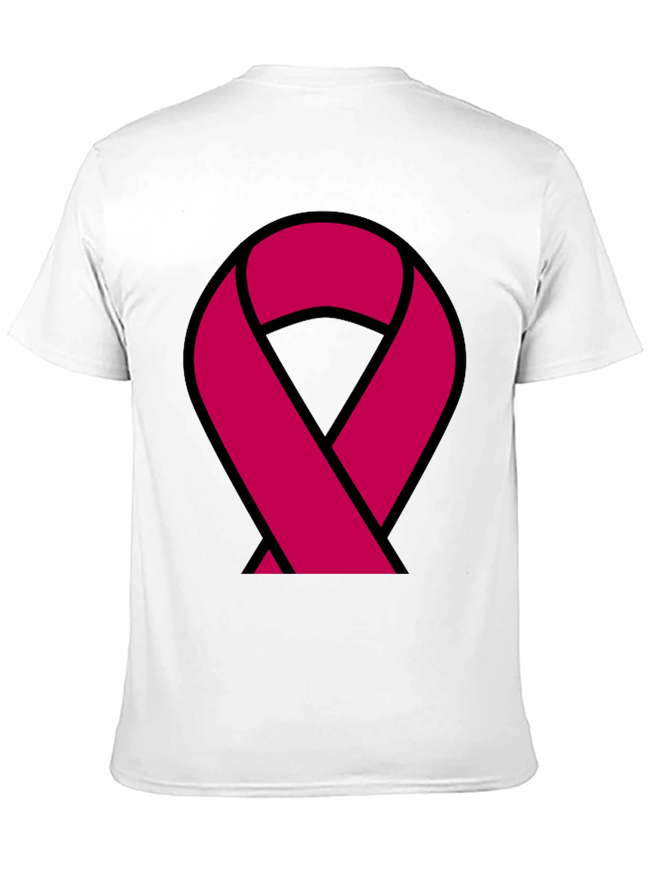 Awareness Ribbon Graphic Tee - Black Cotton T-Shirt