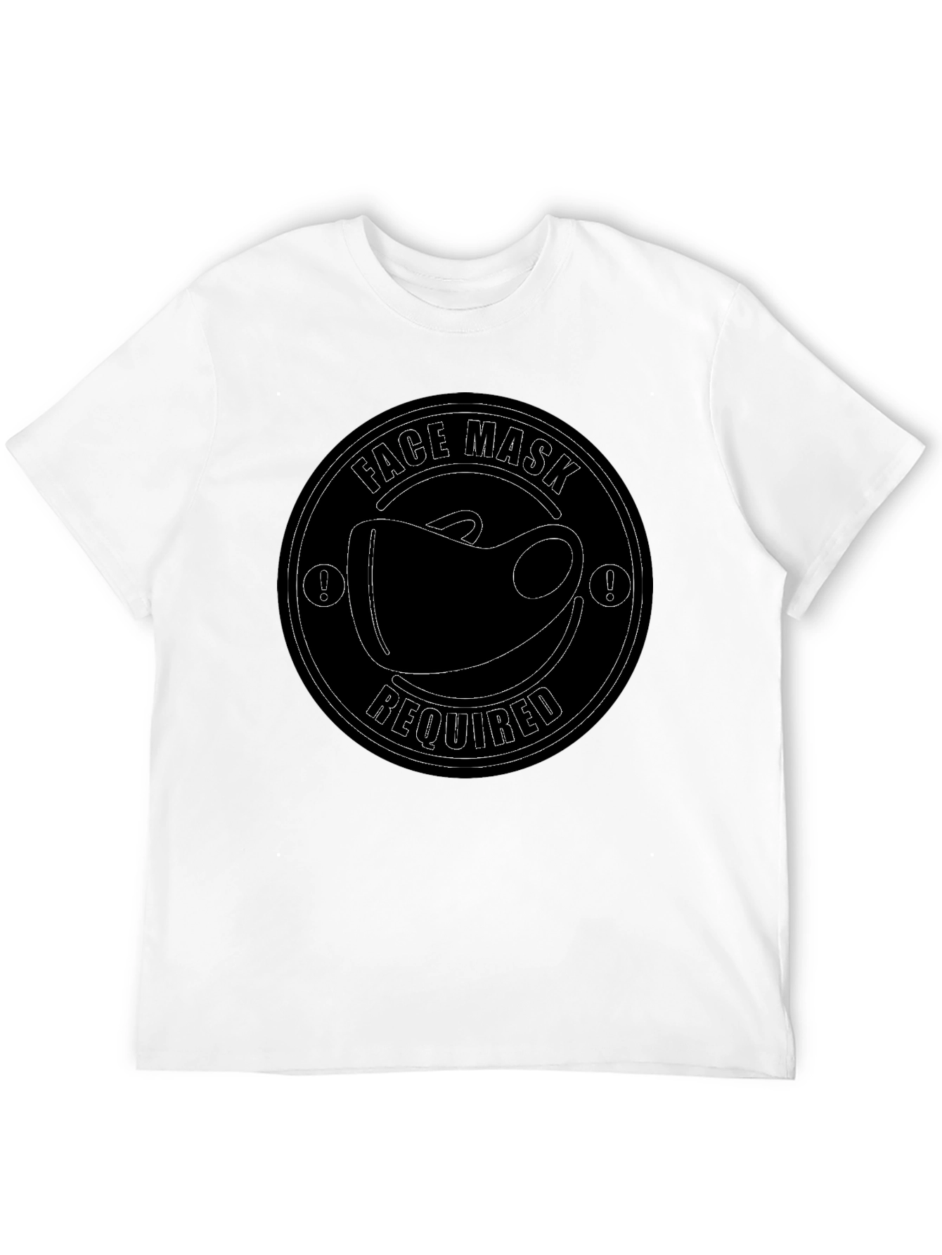 Face Mask Required T-Shirt - Black Crew Neck