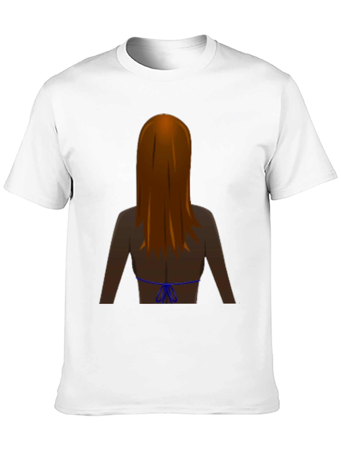 Fun Backless Woman Graphic Tee