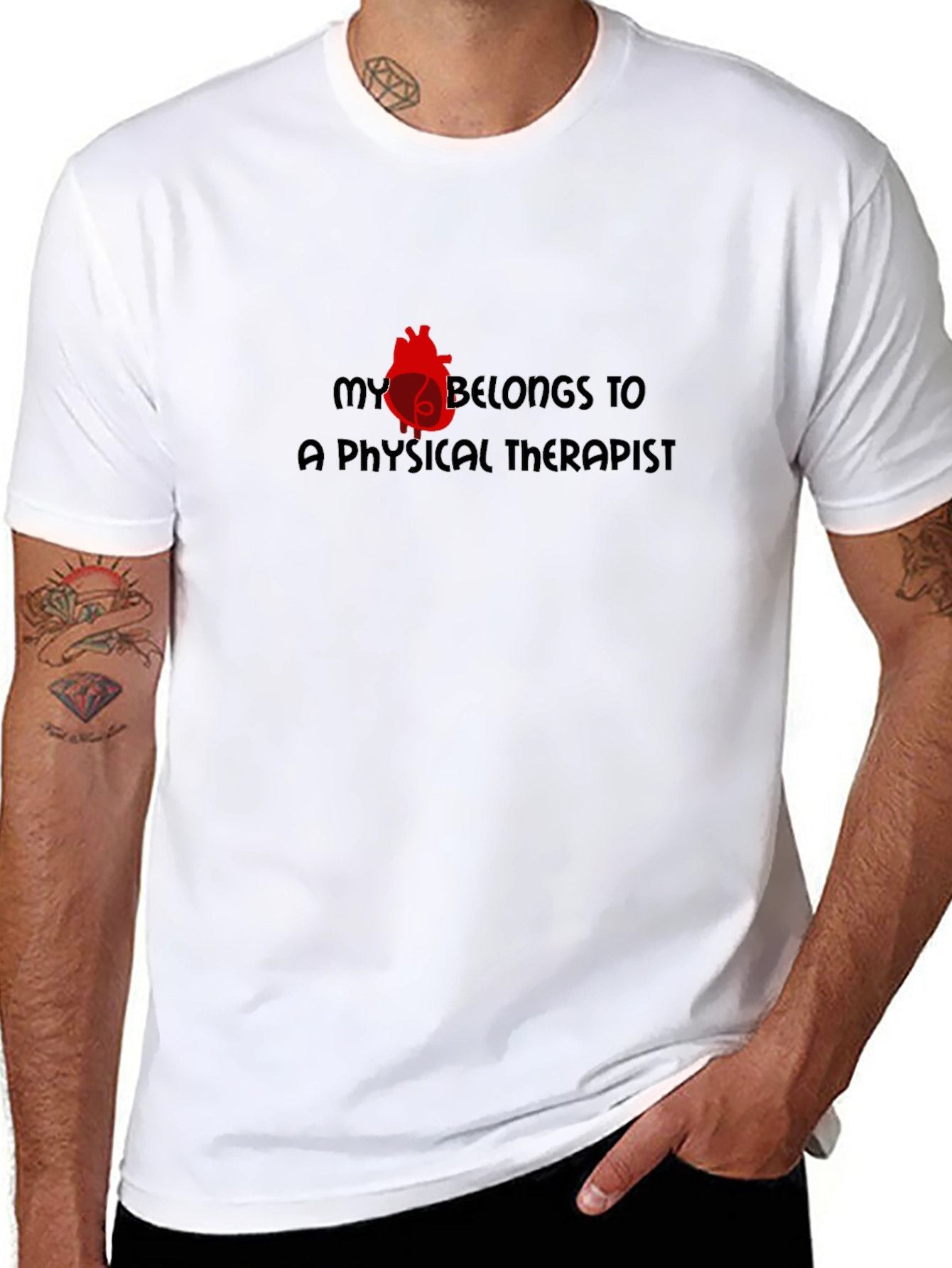 Physical Therapist Heart Graphic T-Shirt