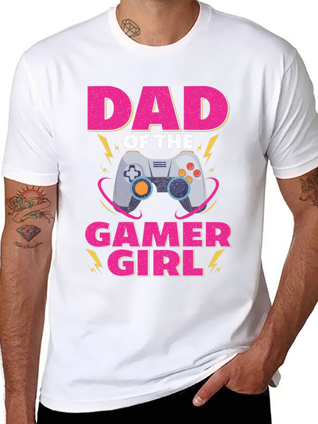 Dad of the Gamer Girl T-Shirt - Black