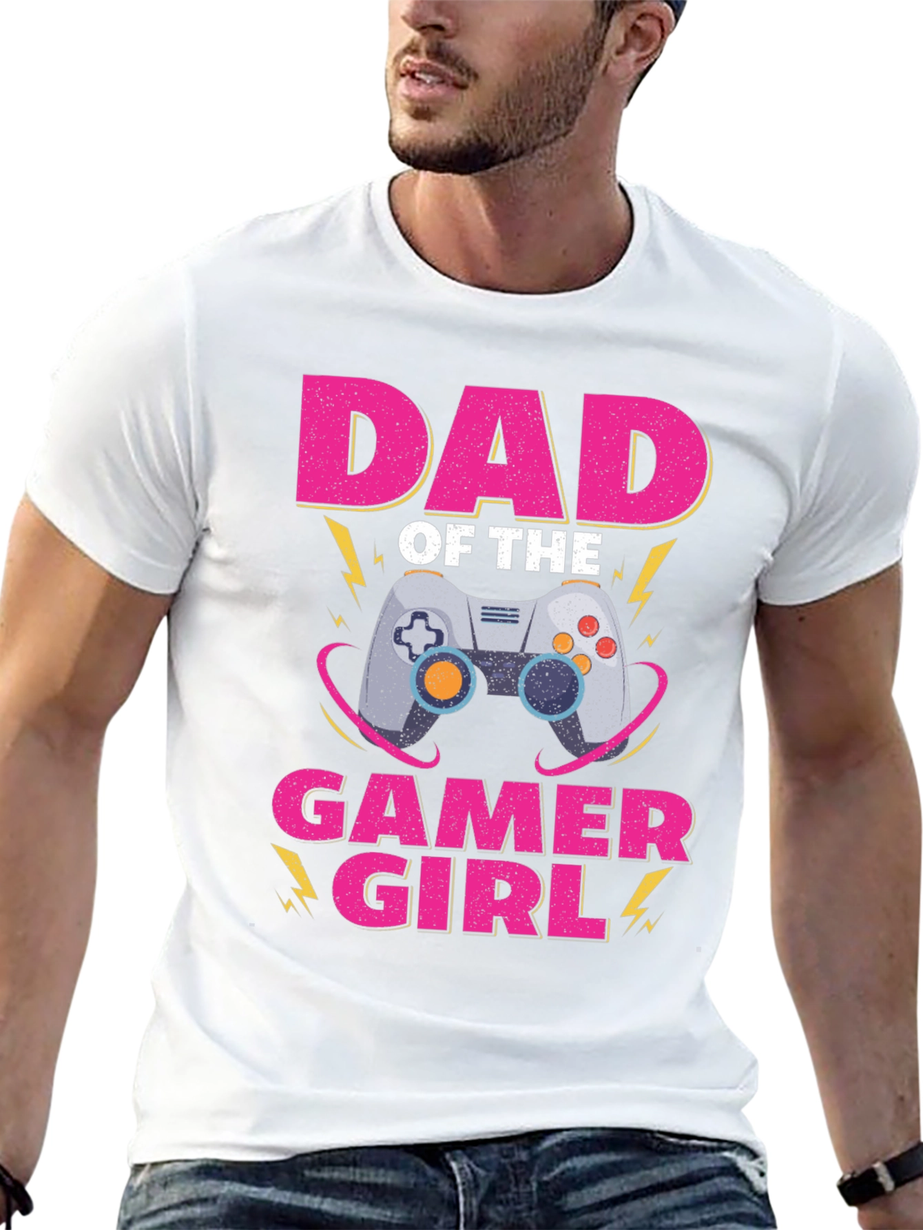 Dad of the Gamer Girl T-Shirt - Black
