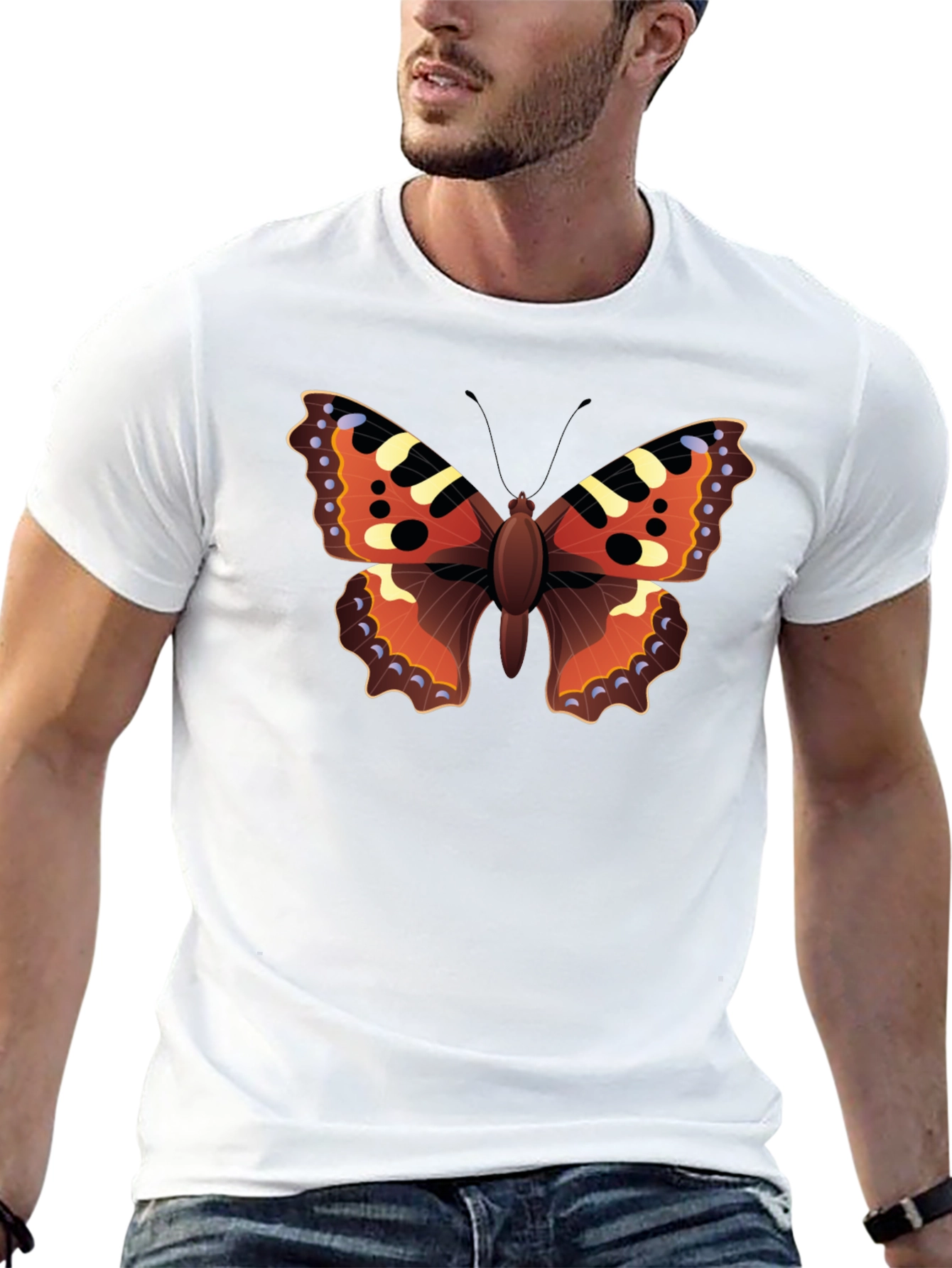 Butterfly Graphic Black T-Shirt