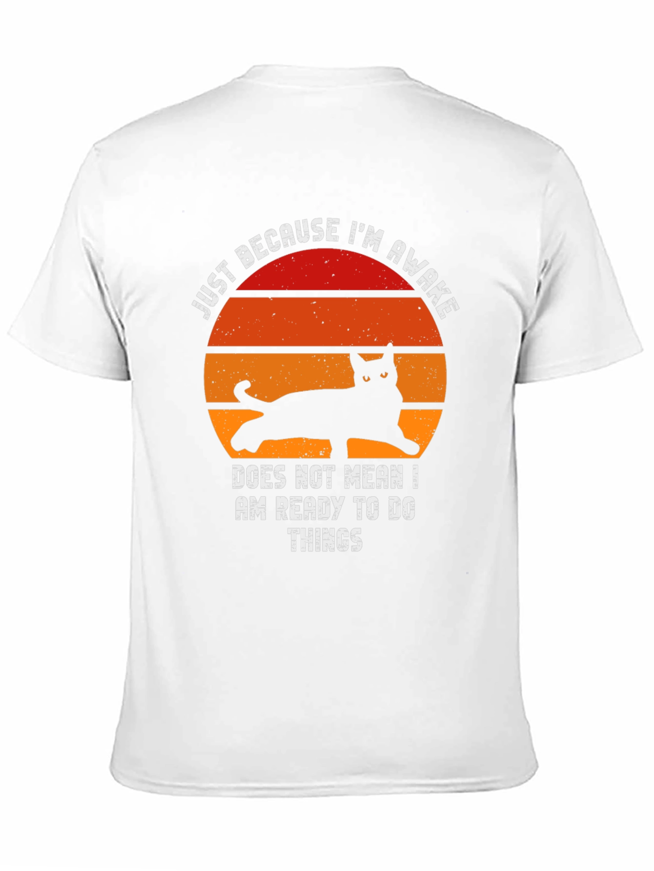 Cat Silhouette T-Shirt - Im Awake Not Ready
