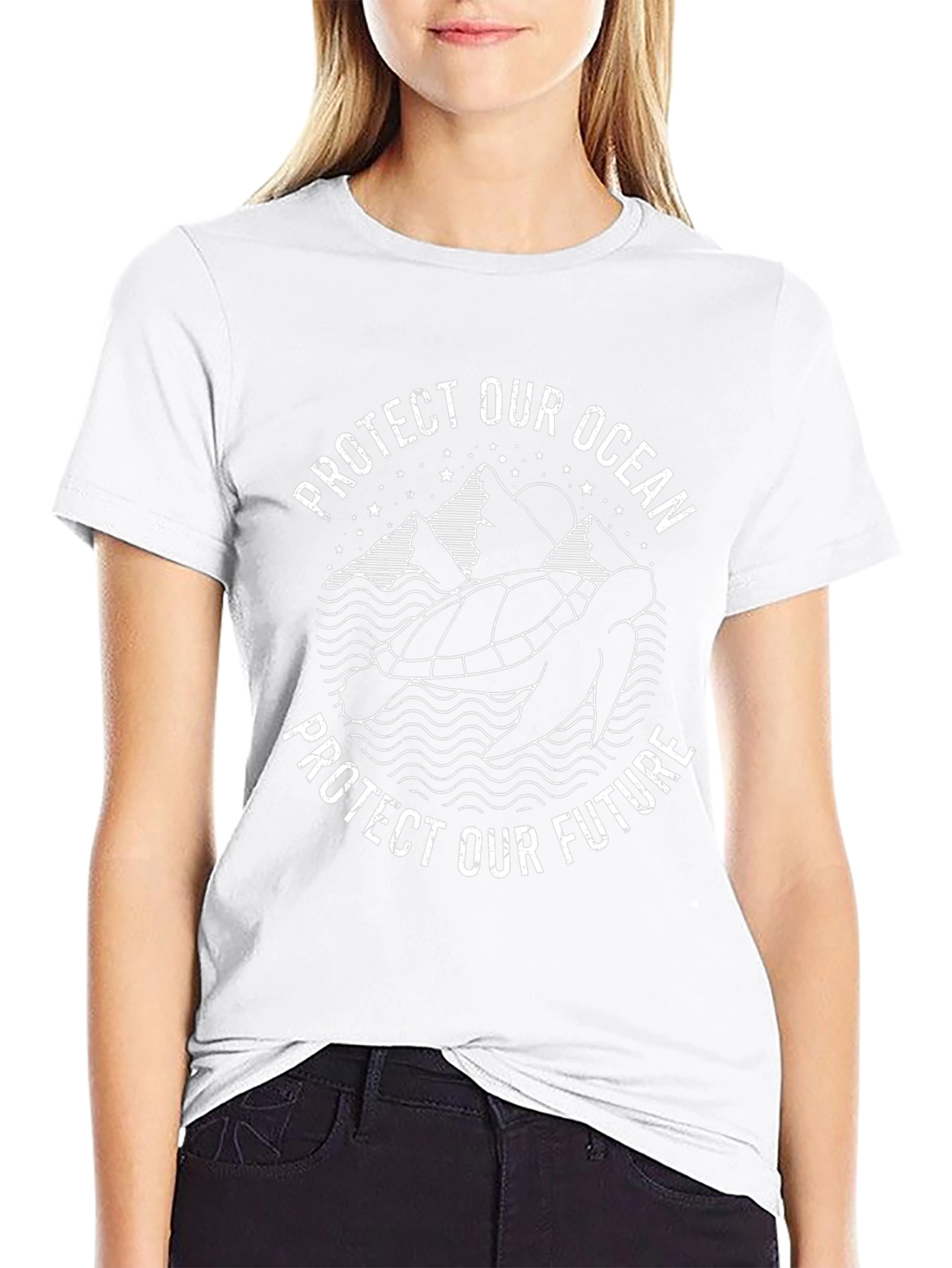 Protect Our Ocean Turtle Graphic T-Shirt