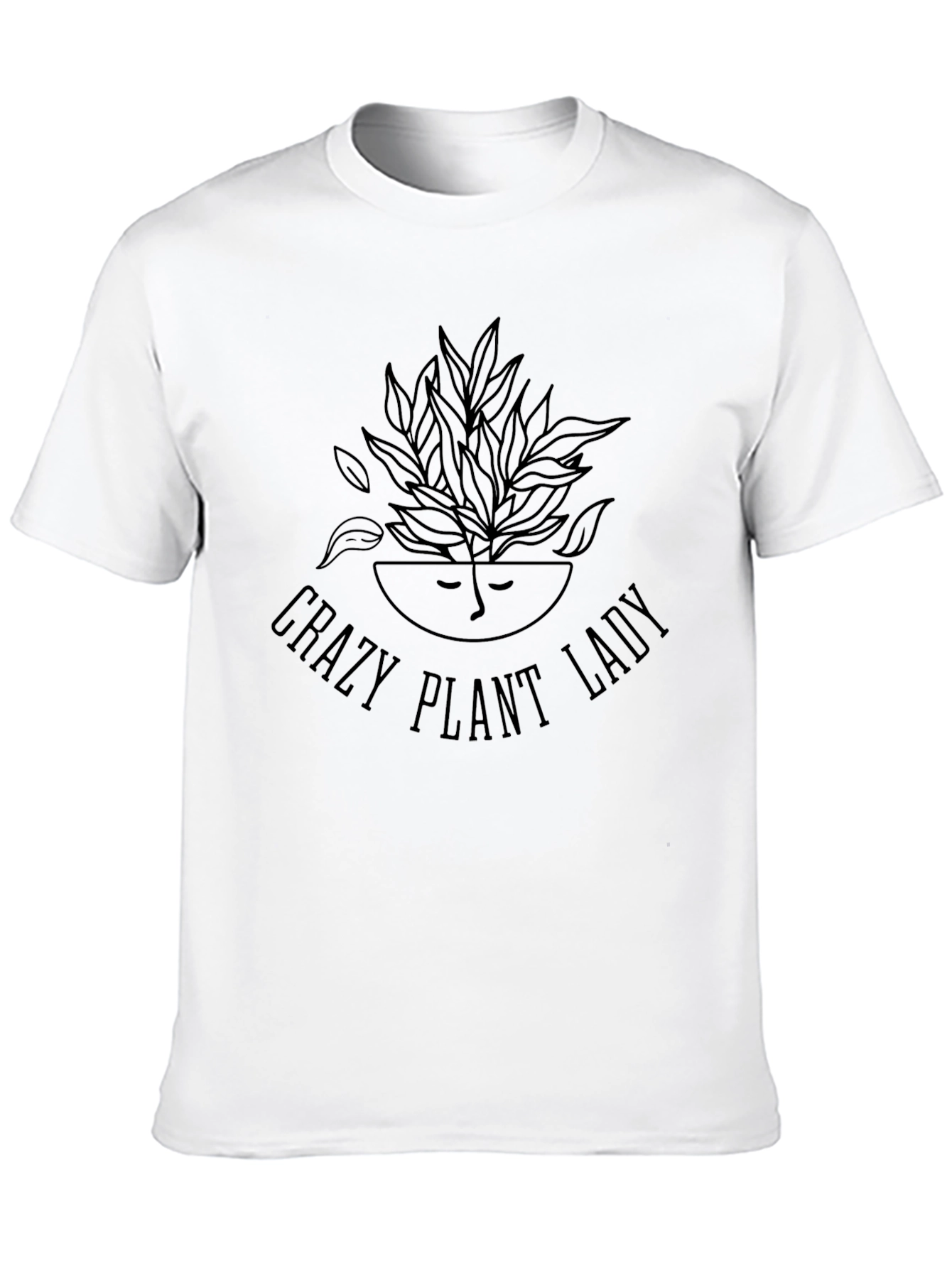 Crazy Plant Lady Graphic Tee - Black Unisex T-Shirt
