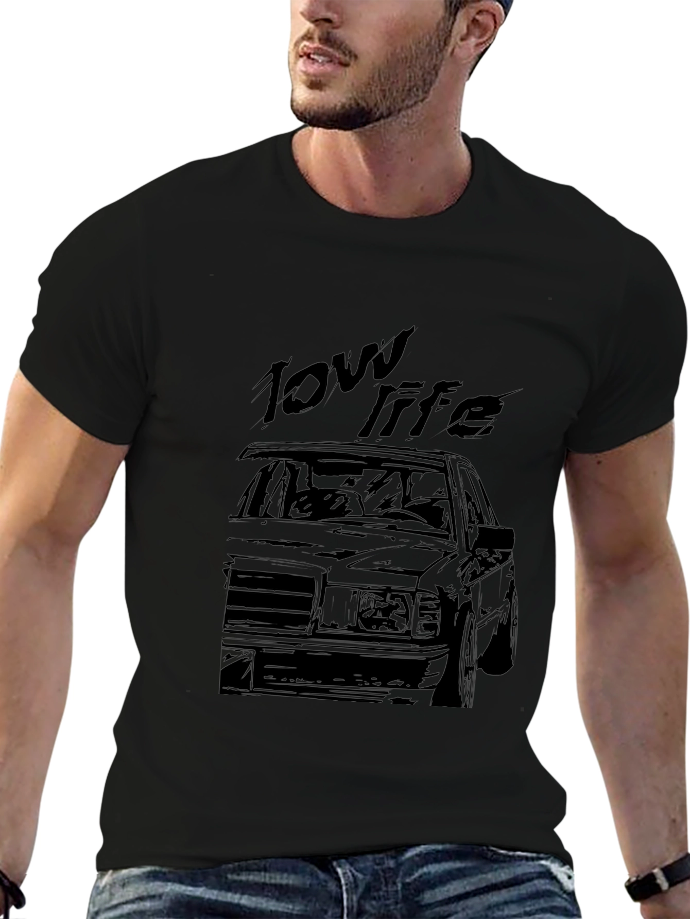 Low Life Car Graphic Black T-Shirt