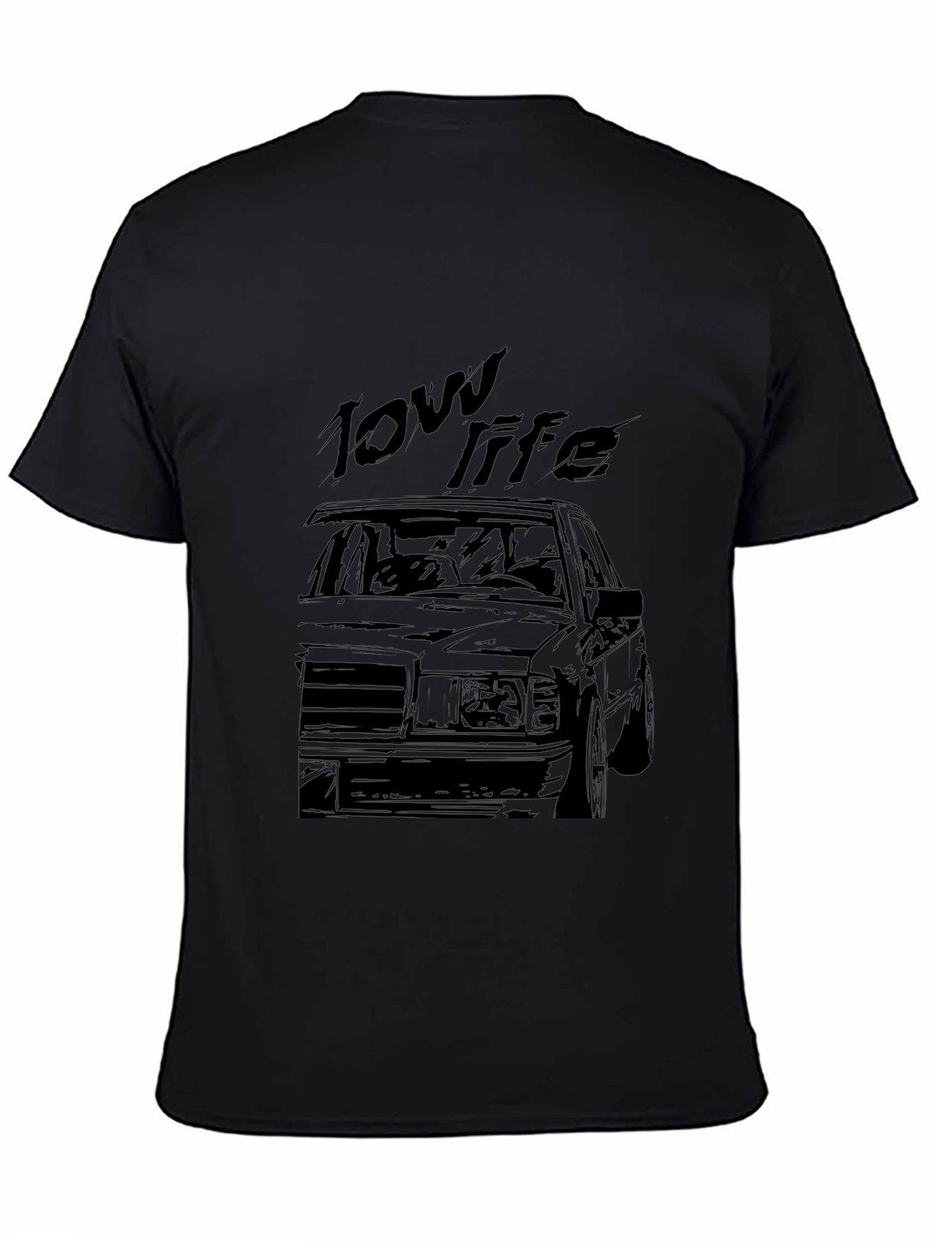 Low Life Car Graphic Black T-Shirt