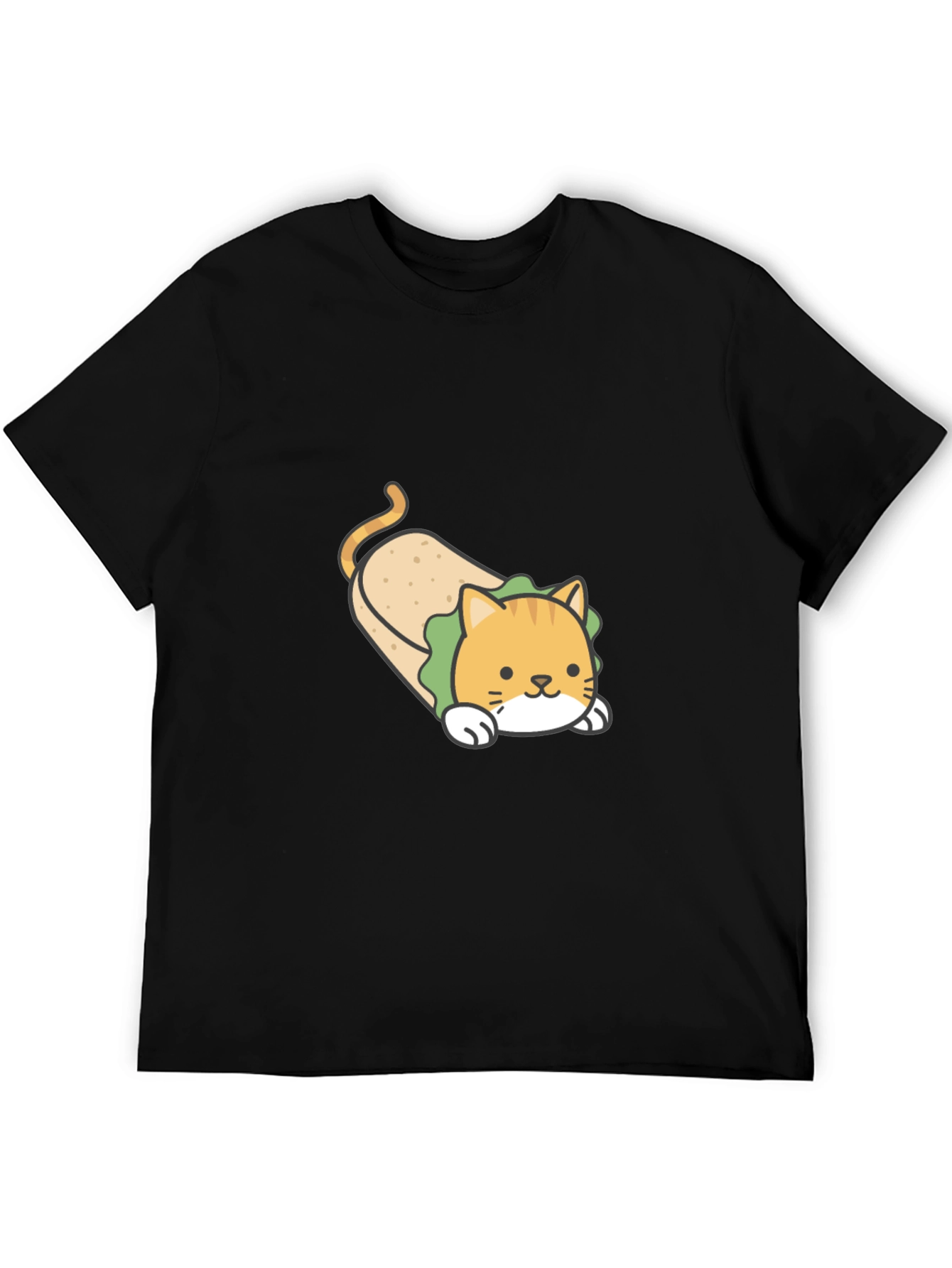 Funny Cat Burrito T-Shirt - Cute Graphic Tee