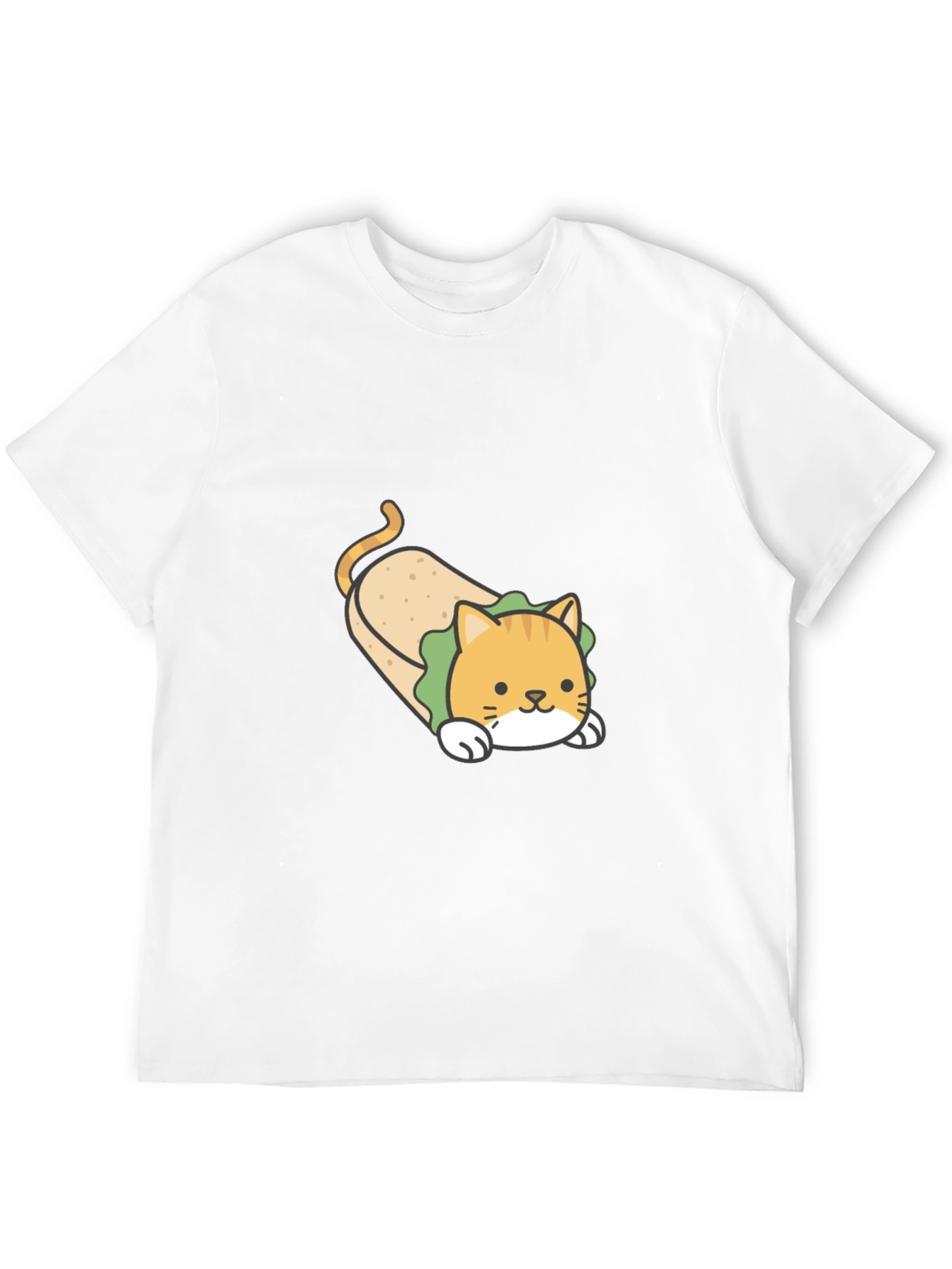 Funny Cat Burrito T-Shirt - Cute Graphic Tee