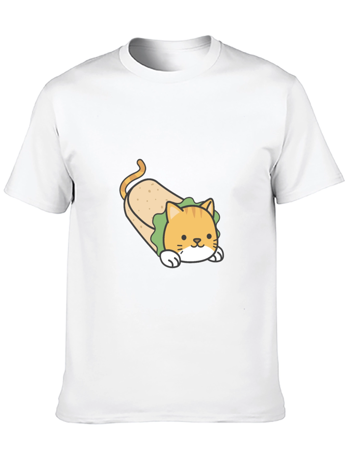 Funny Cat Burrito T-Shirt - Cute Graphic Tee