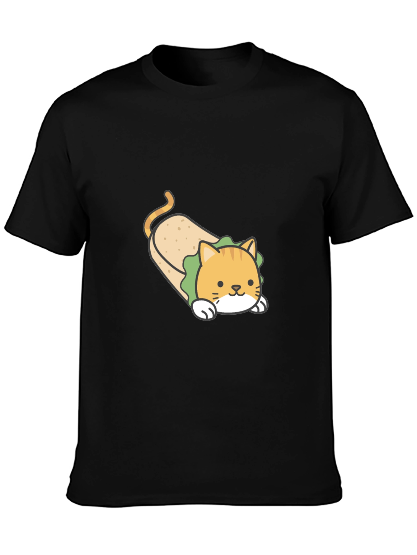 Funny Cat Burrito T-Shirt - Cute Graphic Tee
