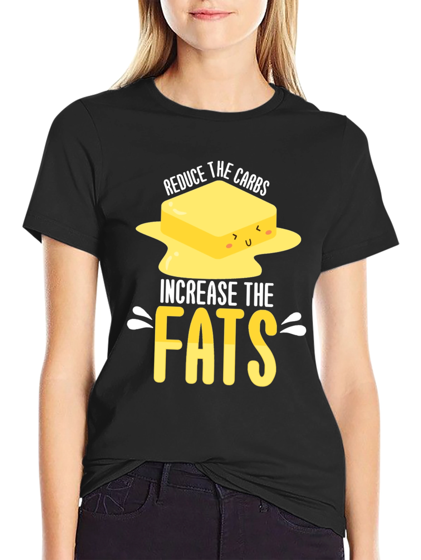 Reduce Carbs Increase Fats T-Shirt Funny Foodie Tee