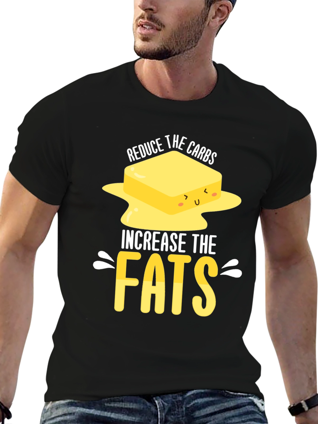 Reduce Carbs Increase Fats T-Shirt Funny Foodie Tee
