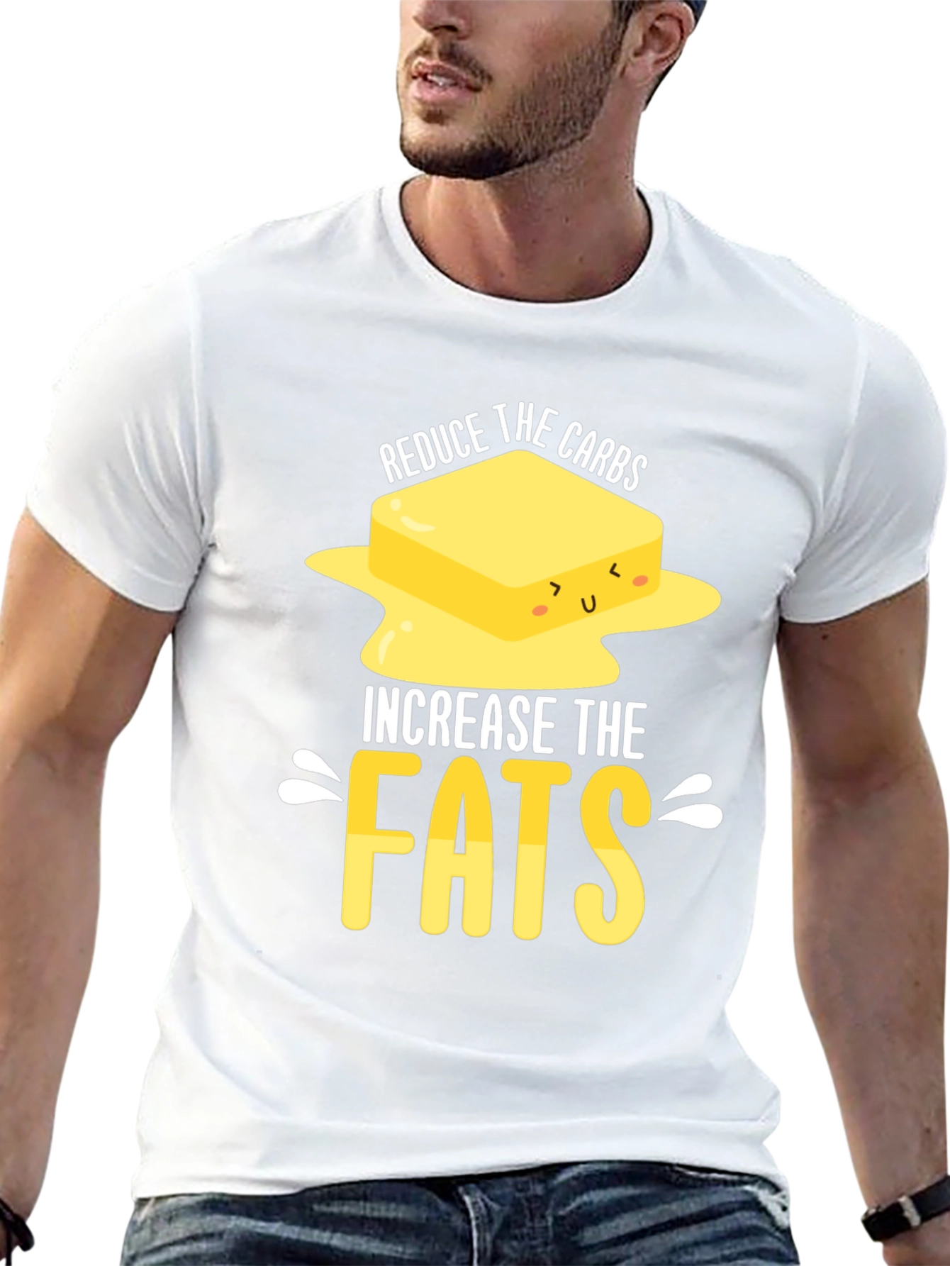 Reduce Carbs Increase Fats T-Shirt Funny Foodie Tee