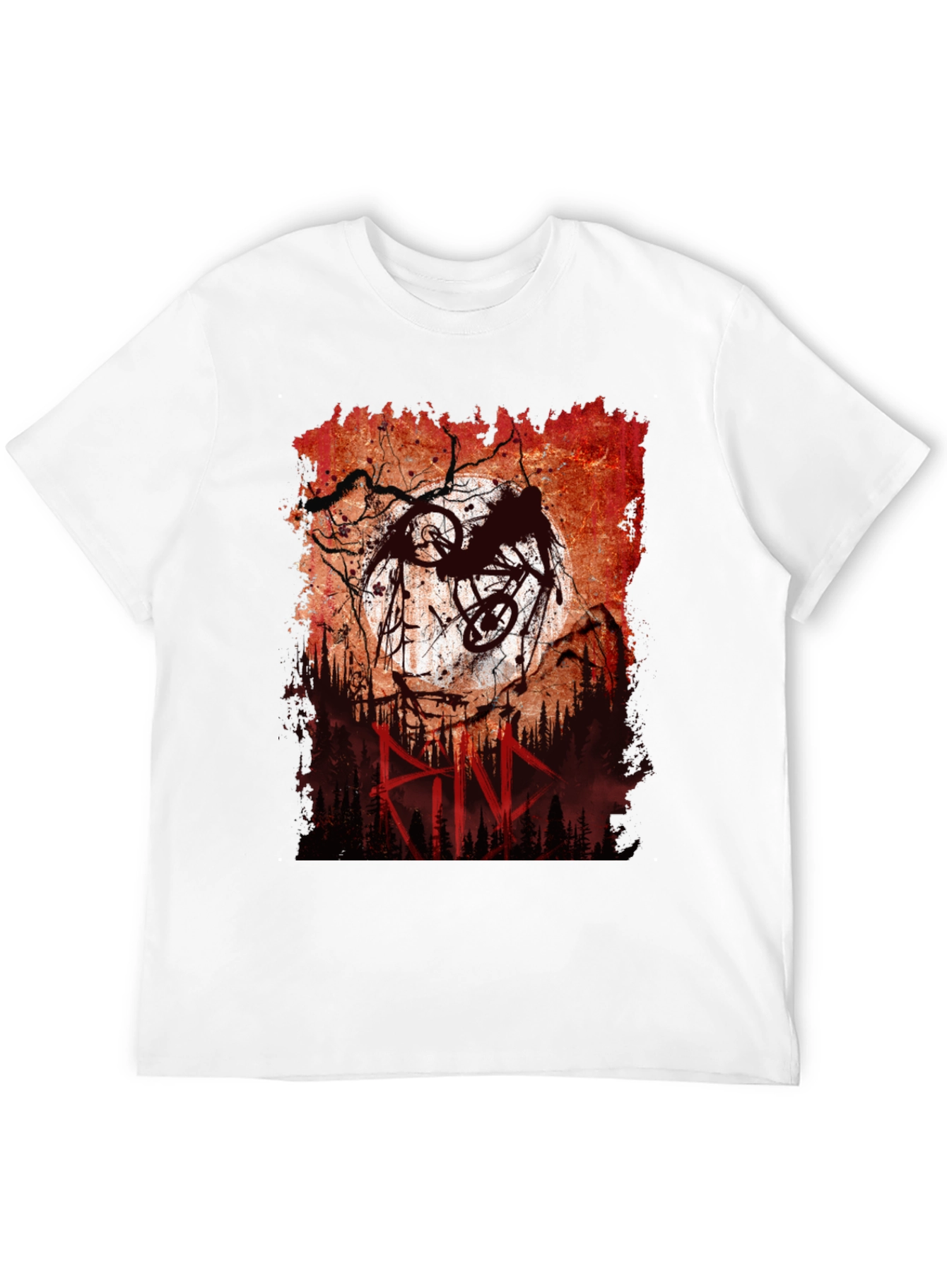 Mountain Bike Rider Graphic Tee - Mens Black T-Shirt