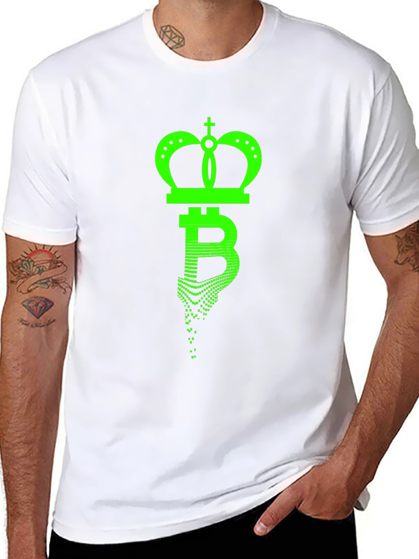 Bitcoin King Black T-Shirt - Crypto Crown Tee