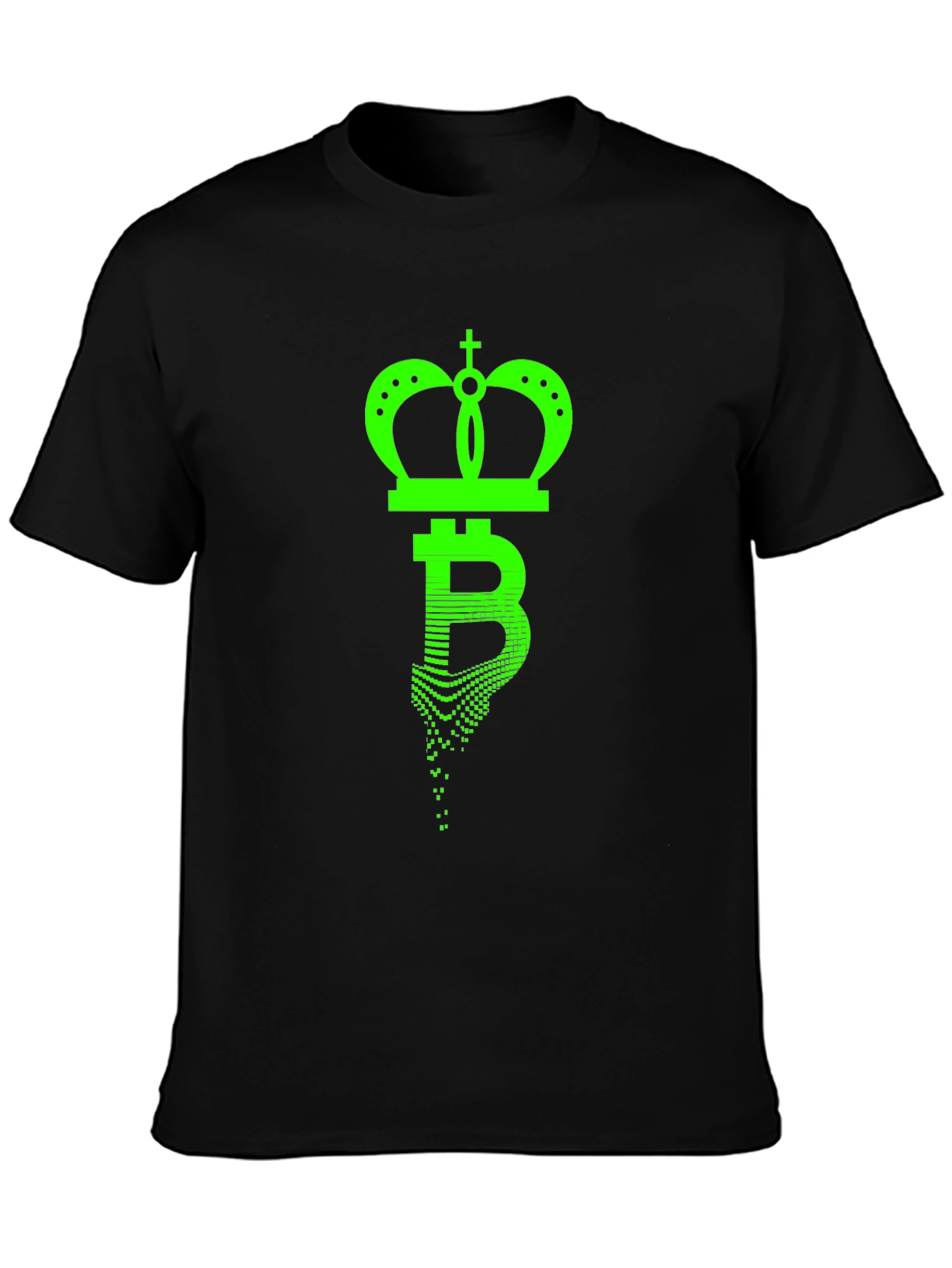 Bitcoin King Black T-Shirt - Crypto Crown Tee