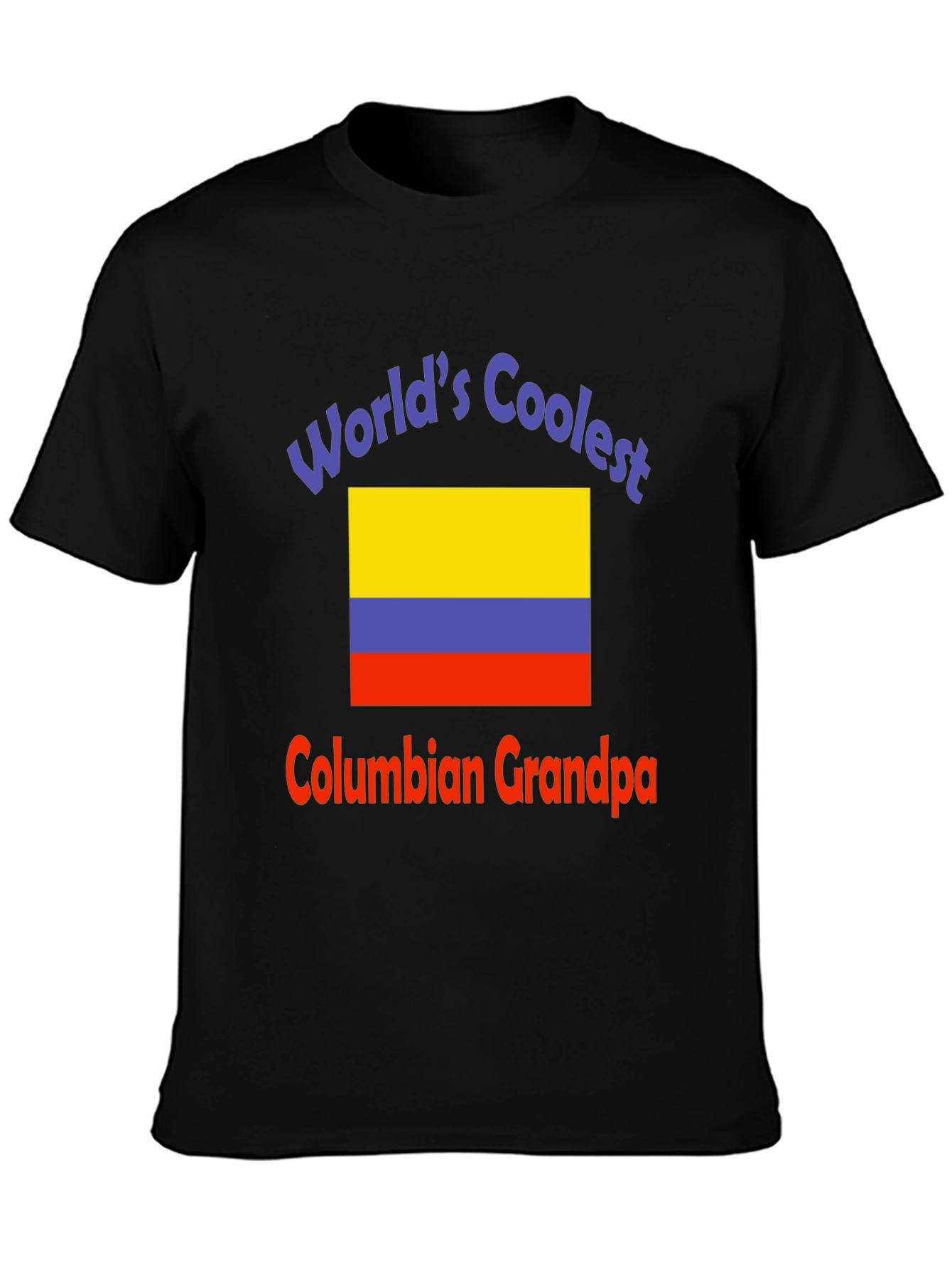 Worlds Coolest Colombian Grandpa Black T-Shirt