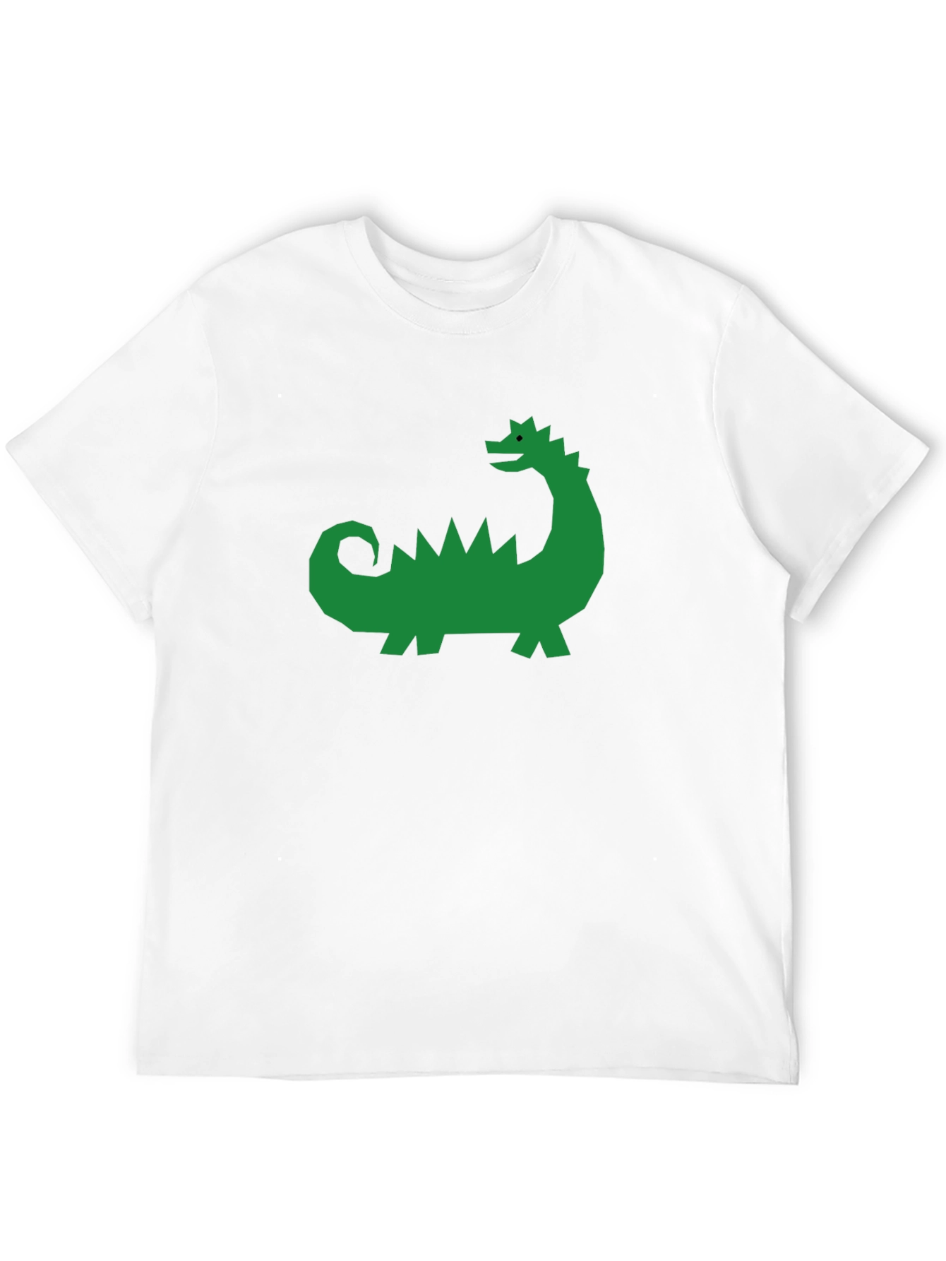 Geometric Green Dinosaur Graphic Tee