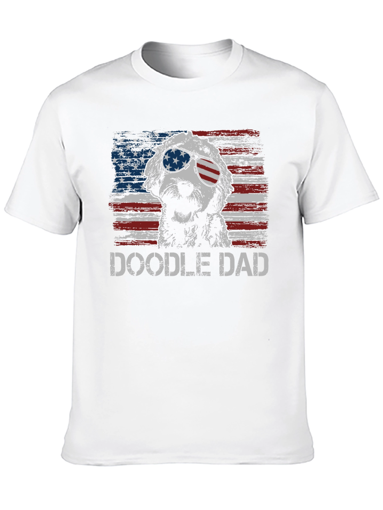 Doodle Dad USA Flag T-Shirt