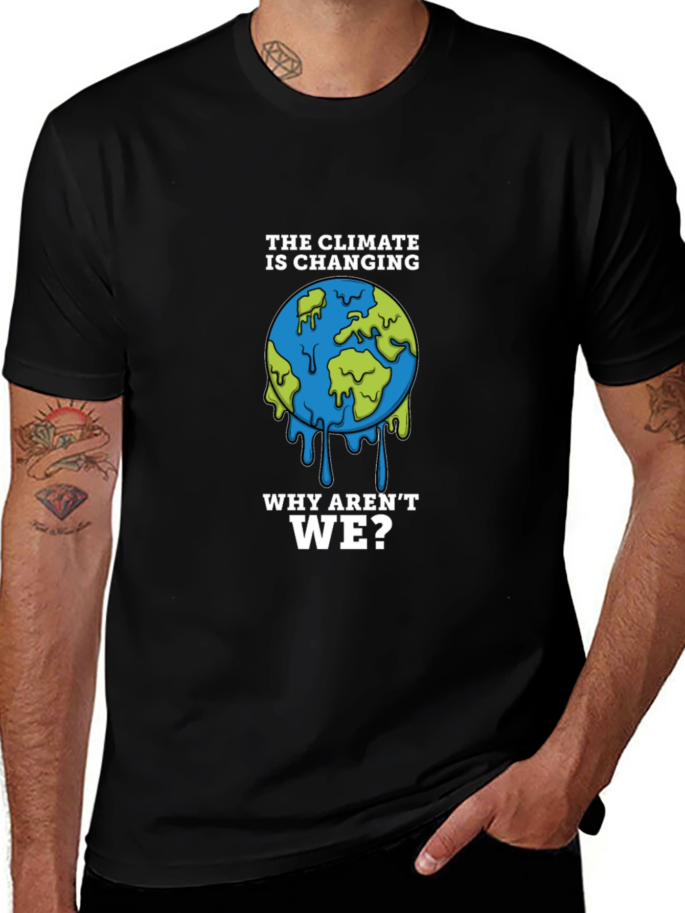 Climate Change Awareness T-Shirt - Earth Design
