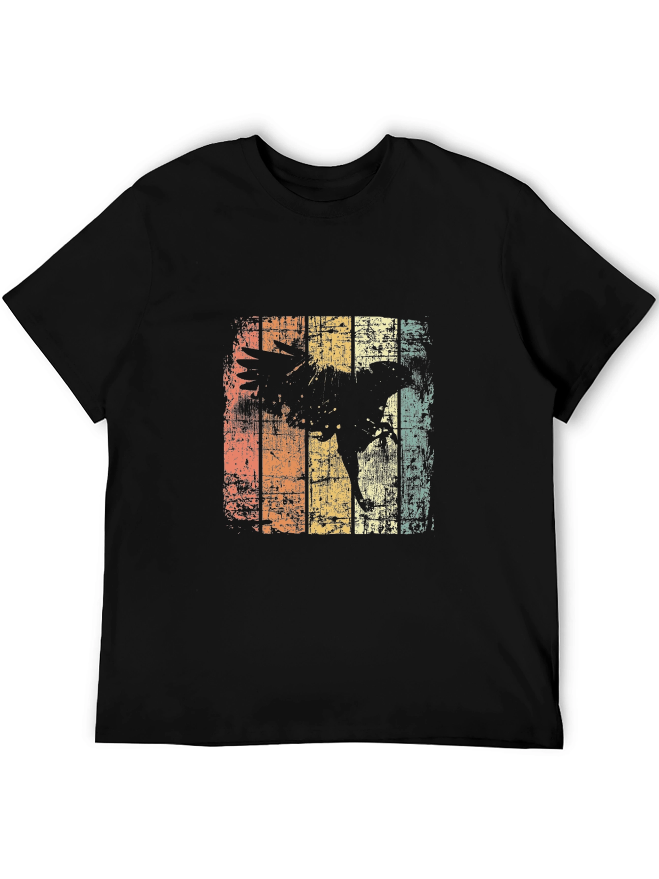 Retro Eagle Graphic Tee - Mens Black T-Shirt