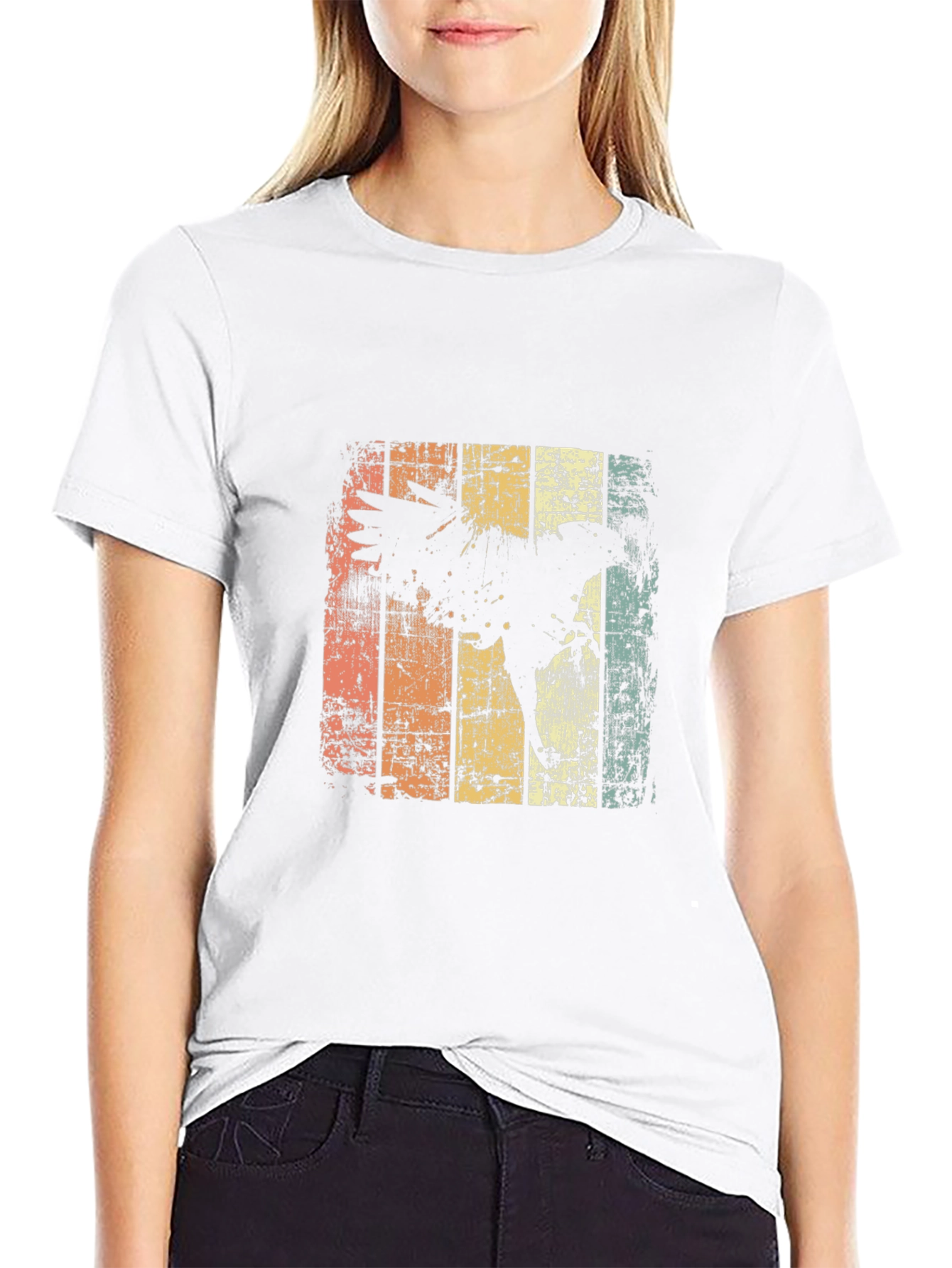 Retro Eagle Graphic Tee - Mens Black T-Shirt