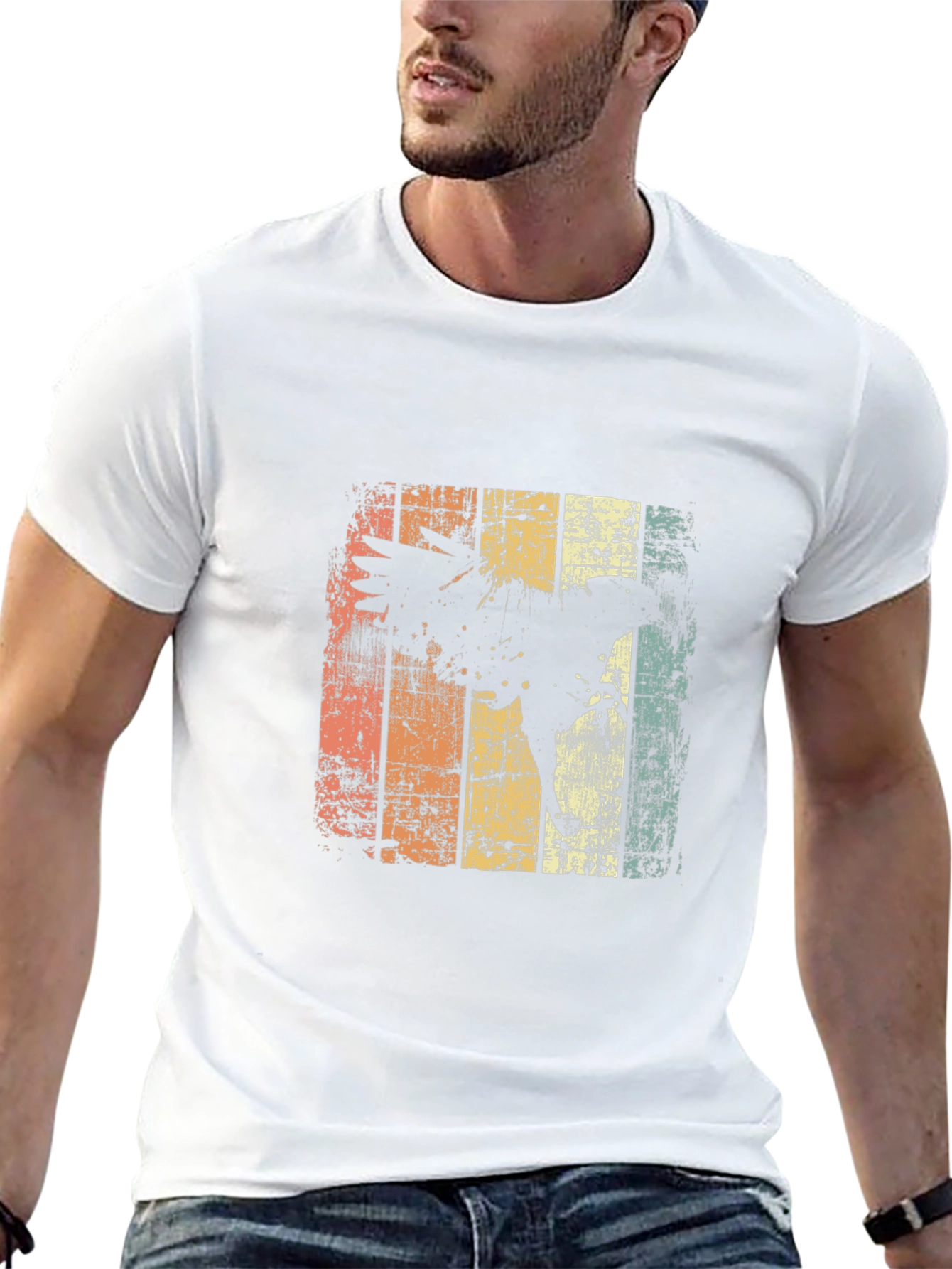 Retro Eagle Graphic Tee - Mens Black T-Shirt