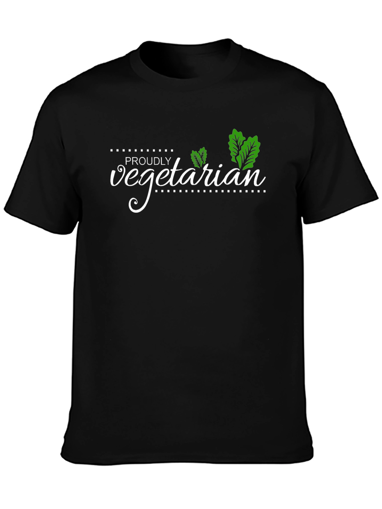 Proudly Vegetarian Black T-Shirt