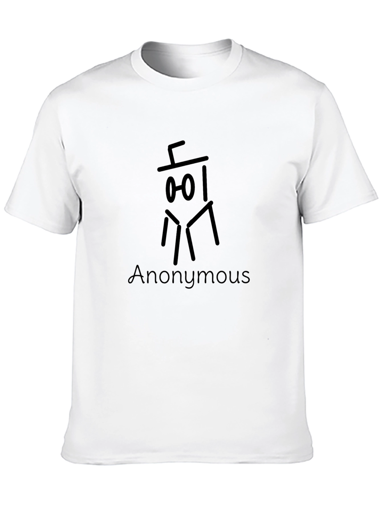 Anonymous Graphic Print Black T-Shirt