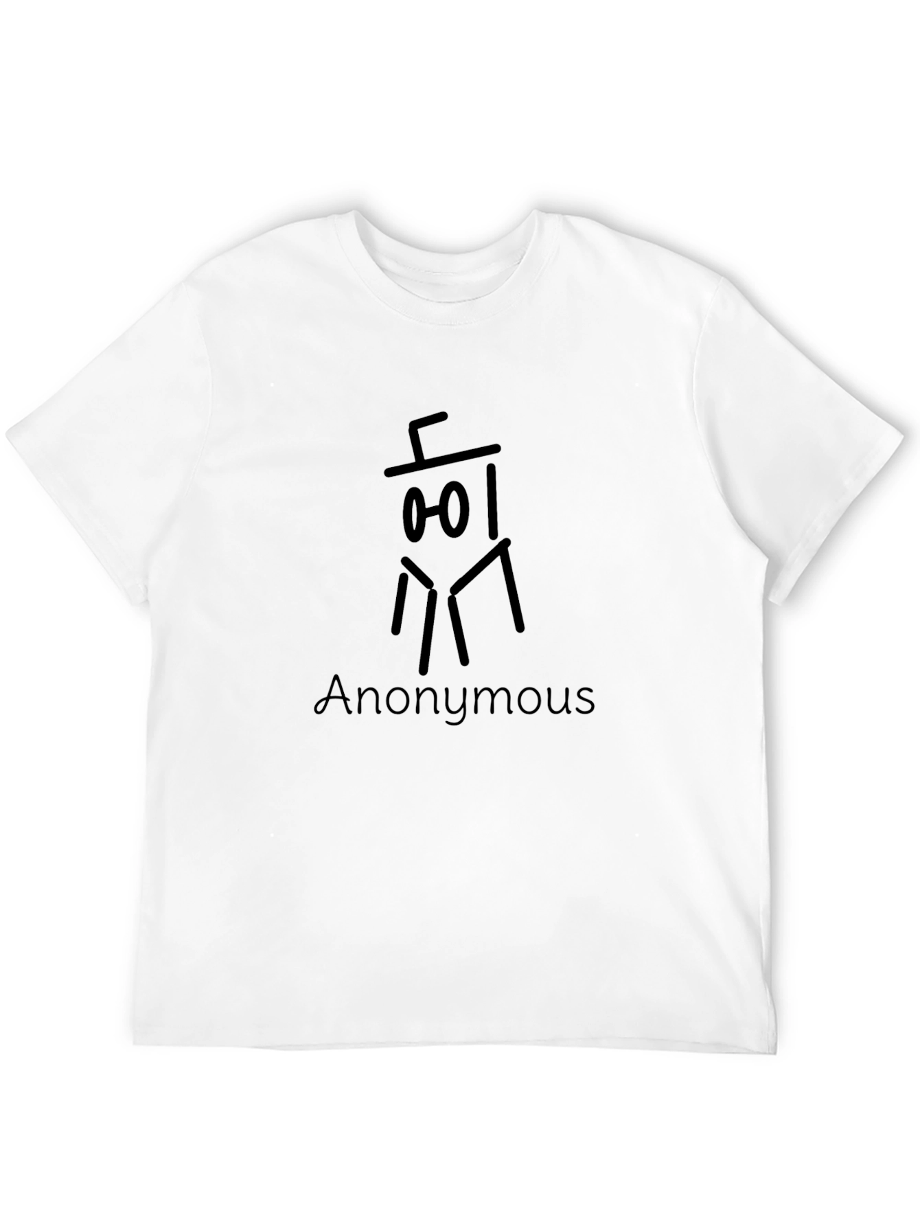 Anonymous Graphic Print Black T-Shirt
