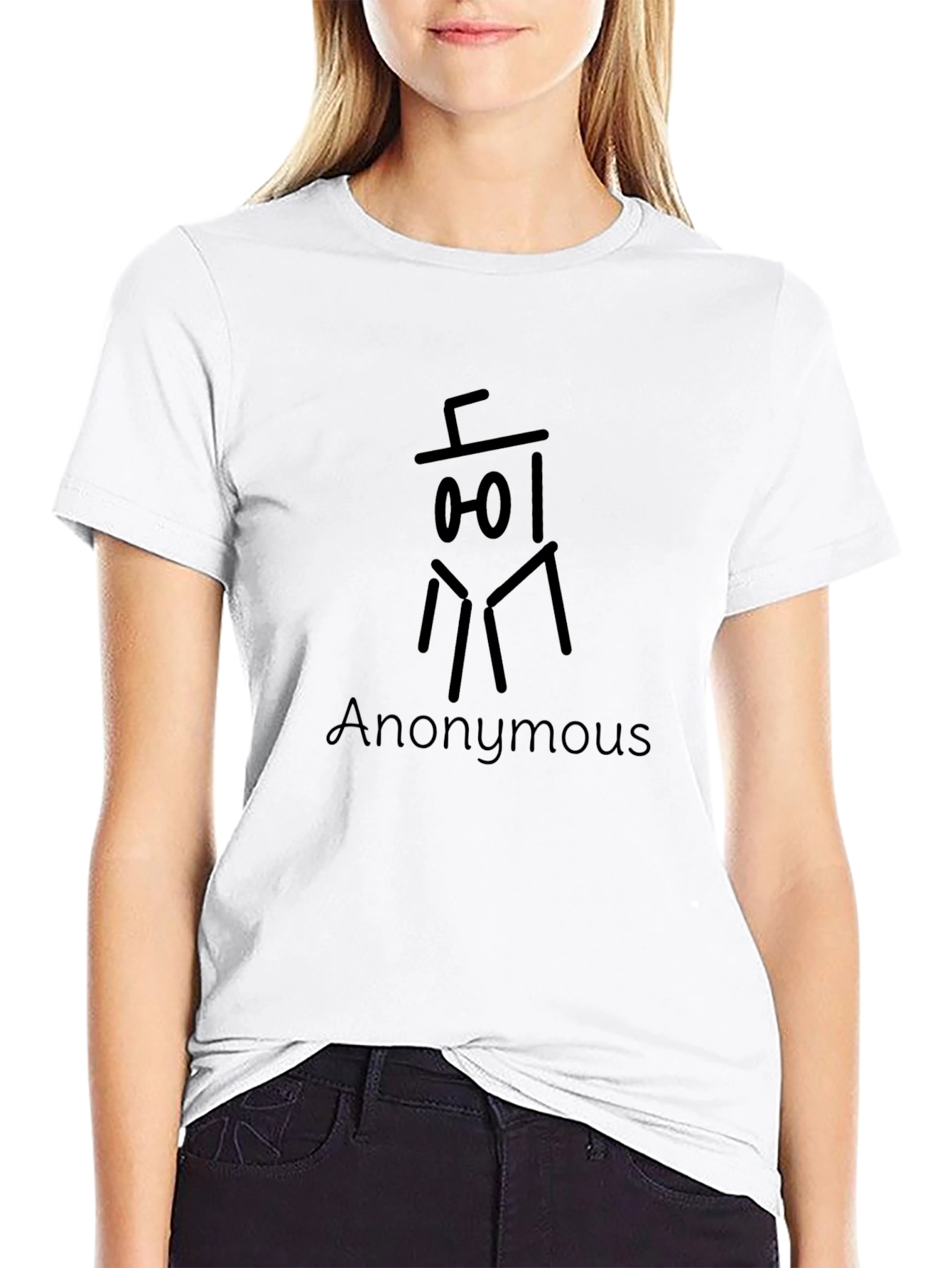 Anonymous Graphic Print Black T-Shirt