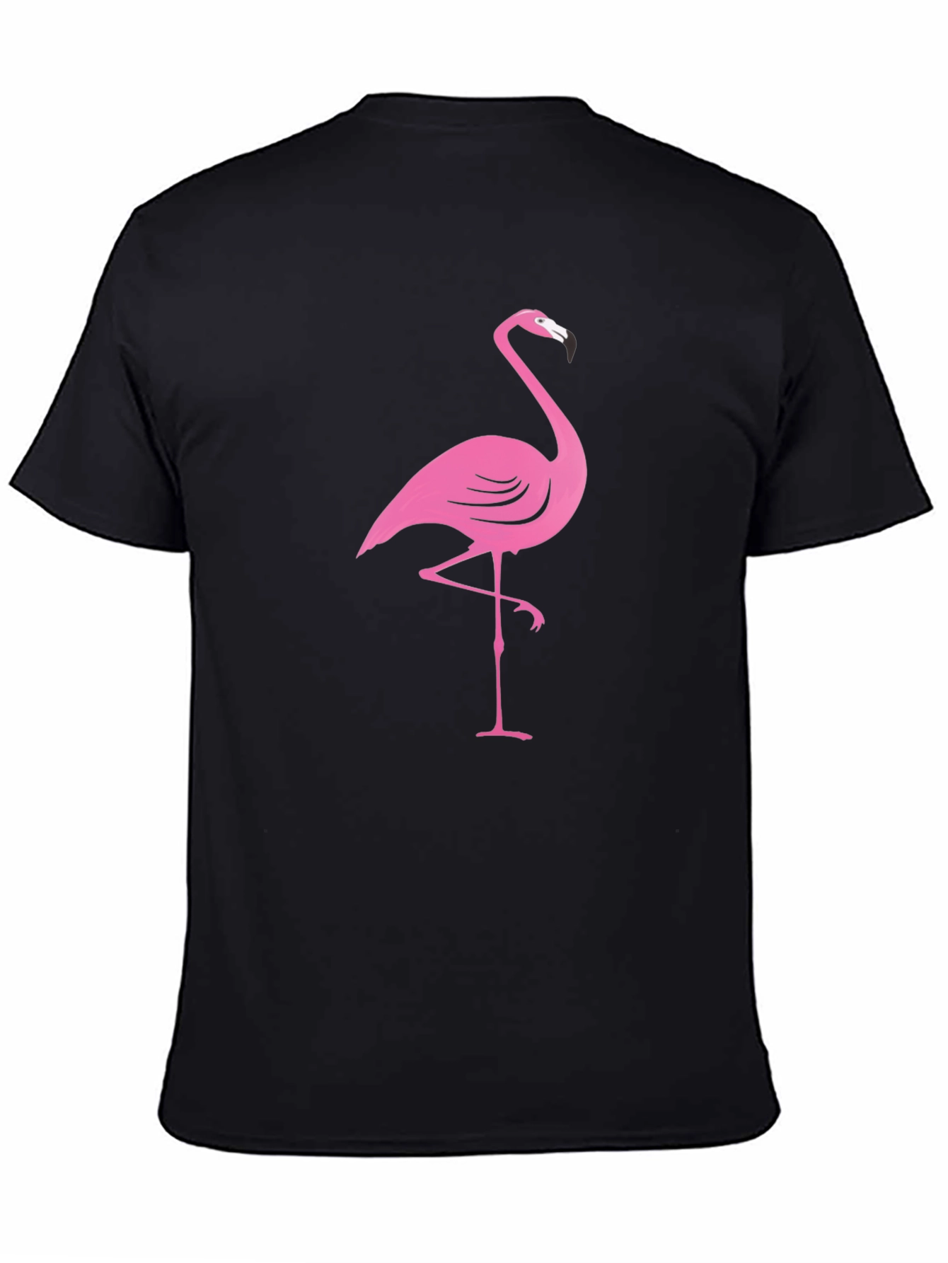 Pink Flamingo Black T-Shirt