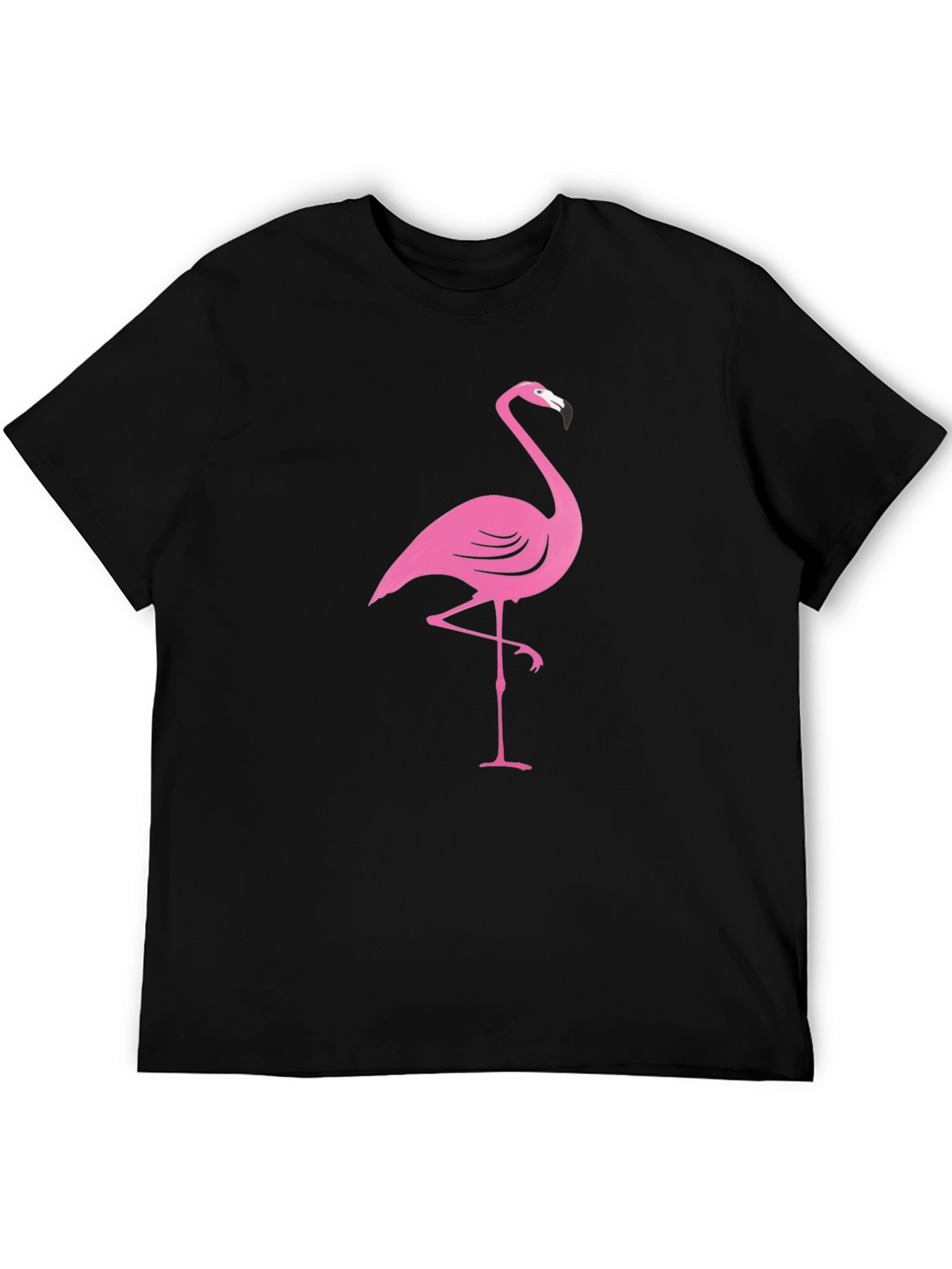 Pink Flamingo Black T-Shirt