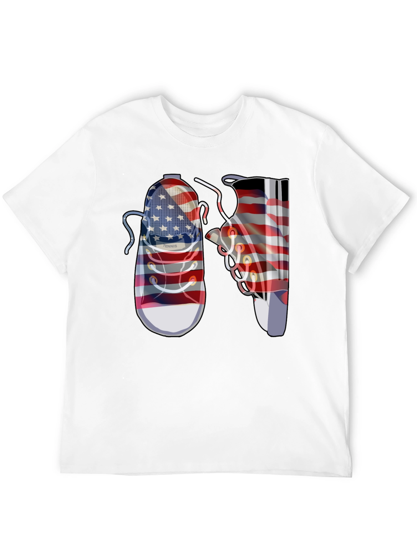 American Flag Sneaker Graphic T-Shirt