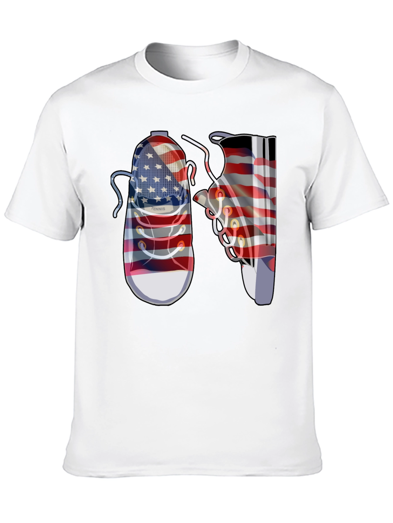American Flag Sneaker Graphic T-Shirt