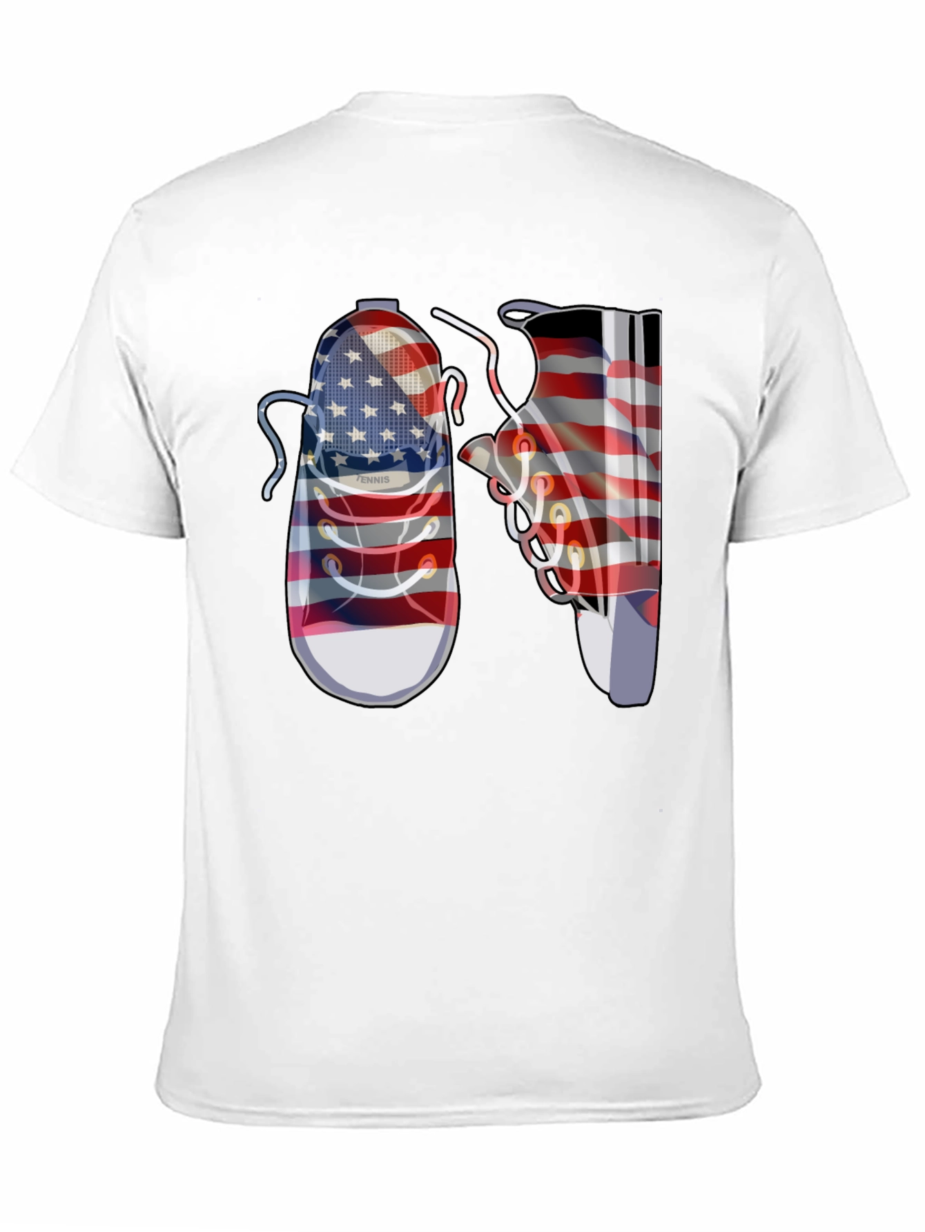 American Flag Sneaker Graphic T-Shirt