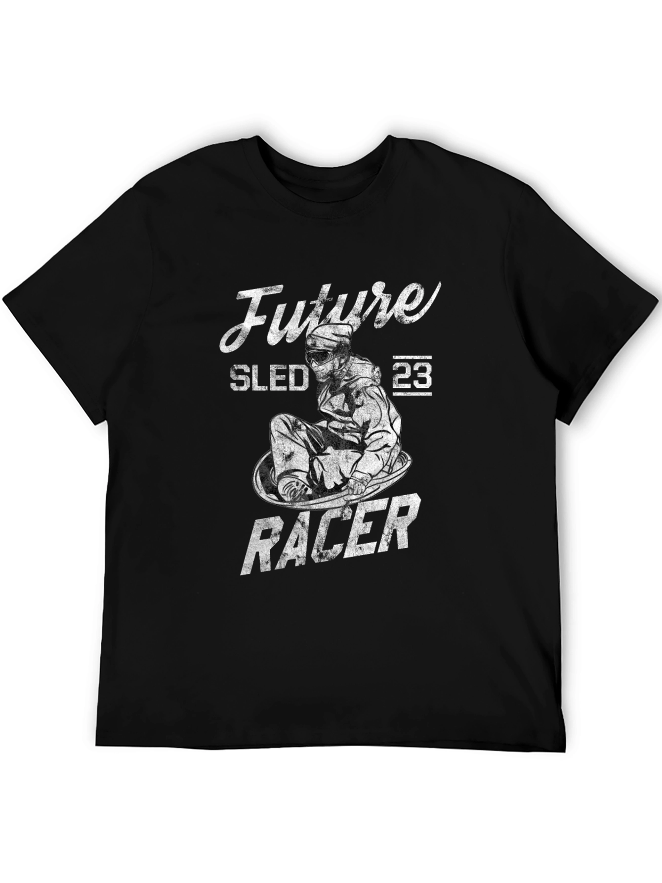 Future Sled Racer Graphic Tee - Black Cotton T-Shirt